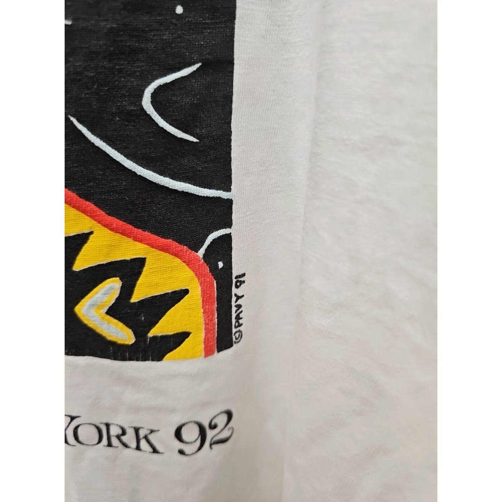 Vintage VINTAGE Screen Stars Best T-Shirt XL Black Crew Neck Short Sleeve Art RIVER STORIES NEW ORLEANS NEW YORK CITY EXPO Crawfish Mardi gras 80s 90s Mens Size US XL / EU 56 / 4 - 4 Thumbnail