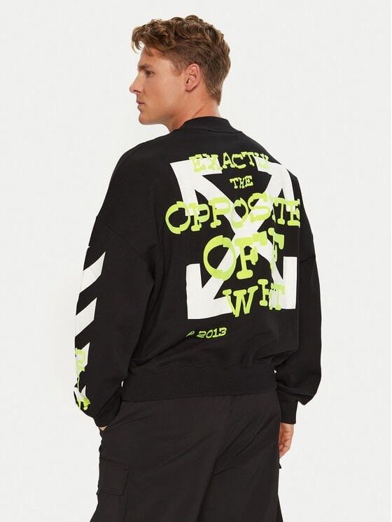 Vintage OFF-WHITE Opposite Arrow Handmad cropped sweatshirt crop top Size L / US 10 / IT 46 - 3 Thumbnail