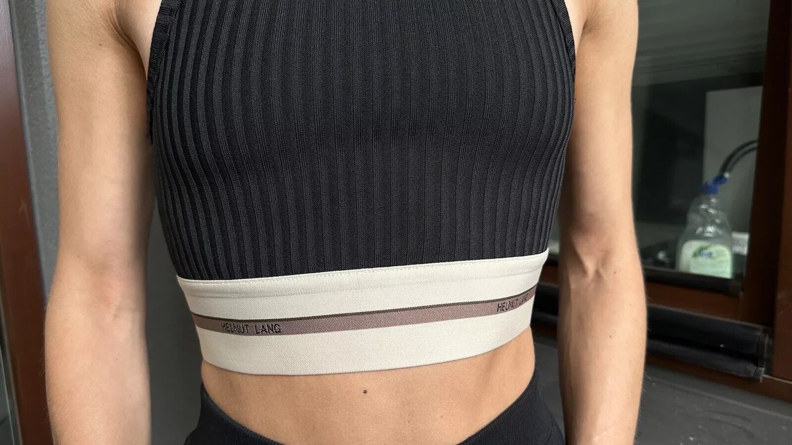 Helmut Lang NEW Helmut Lang Ribbed Crop Tank Top Womens Black Size XS Size XS / US 0-2 / IT 36-38 - 3 Thumbnail