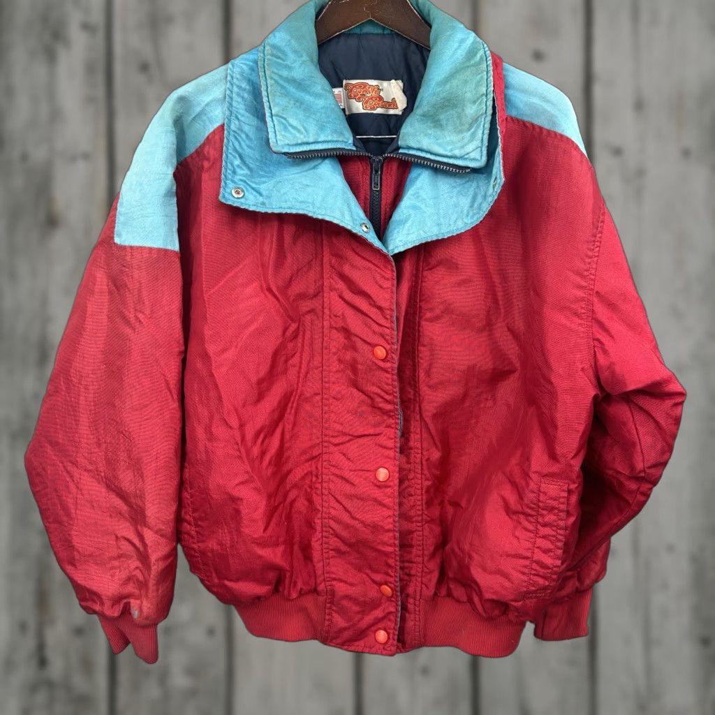Vintage VINTAGE Comfy Casuals Jacket Women M Quilted Lining Bomber Blue Made in USA READ Size M / US 6-8 / IT 42-44 - 1 Thumbnail