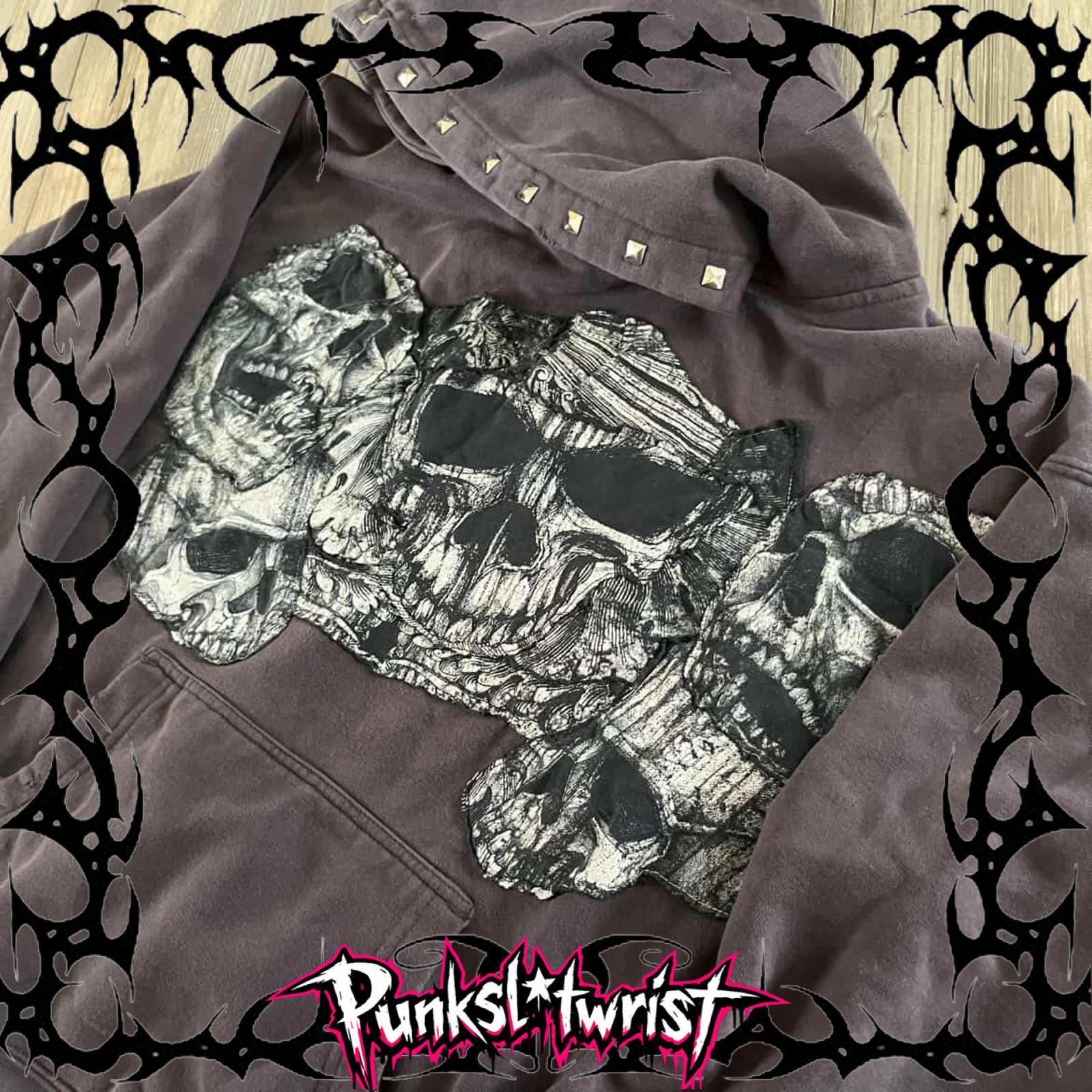 Other Custom skull hoodie with studded hood Size US M / EU 48-50 / 2 - 3 Thumbnail