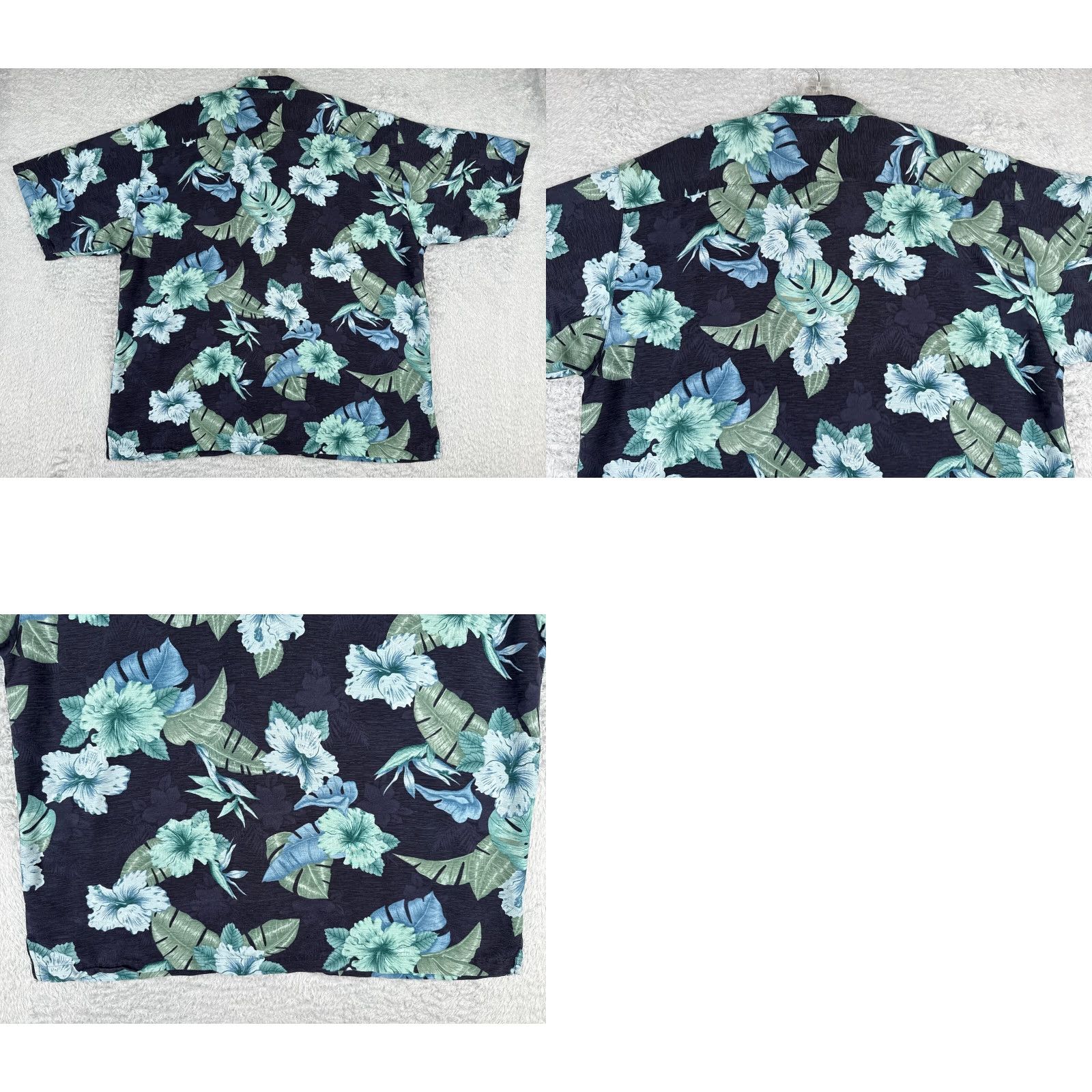 Vintage VINTAGE Original Island Sport Shirt Men Blue Floral 2XL Silk Hawaiian Pocket Short Sleeve Size US XXL / EU 58 / 5 - 9 Thumbnail