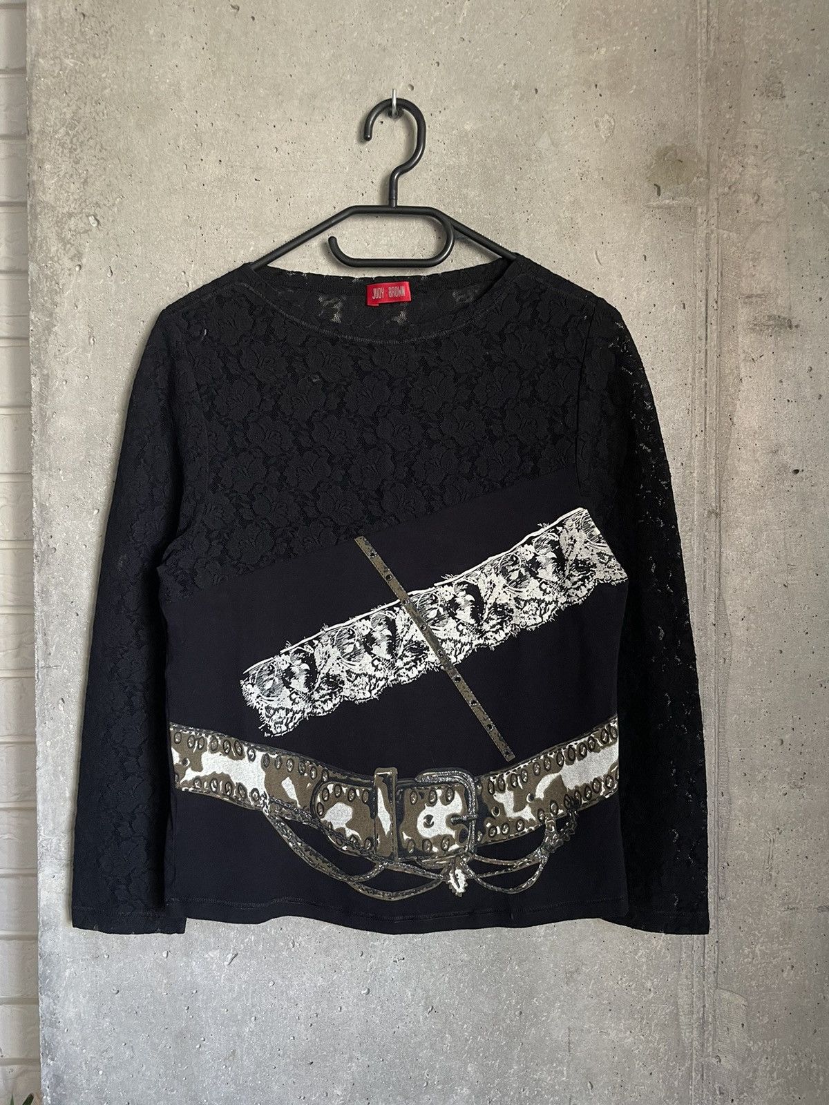 Japanese Brand Archive 90s Lace Longsleeve printed Japan Judy Y2k Size L / US 10 / IT 46 - 2 Thumbnail