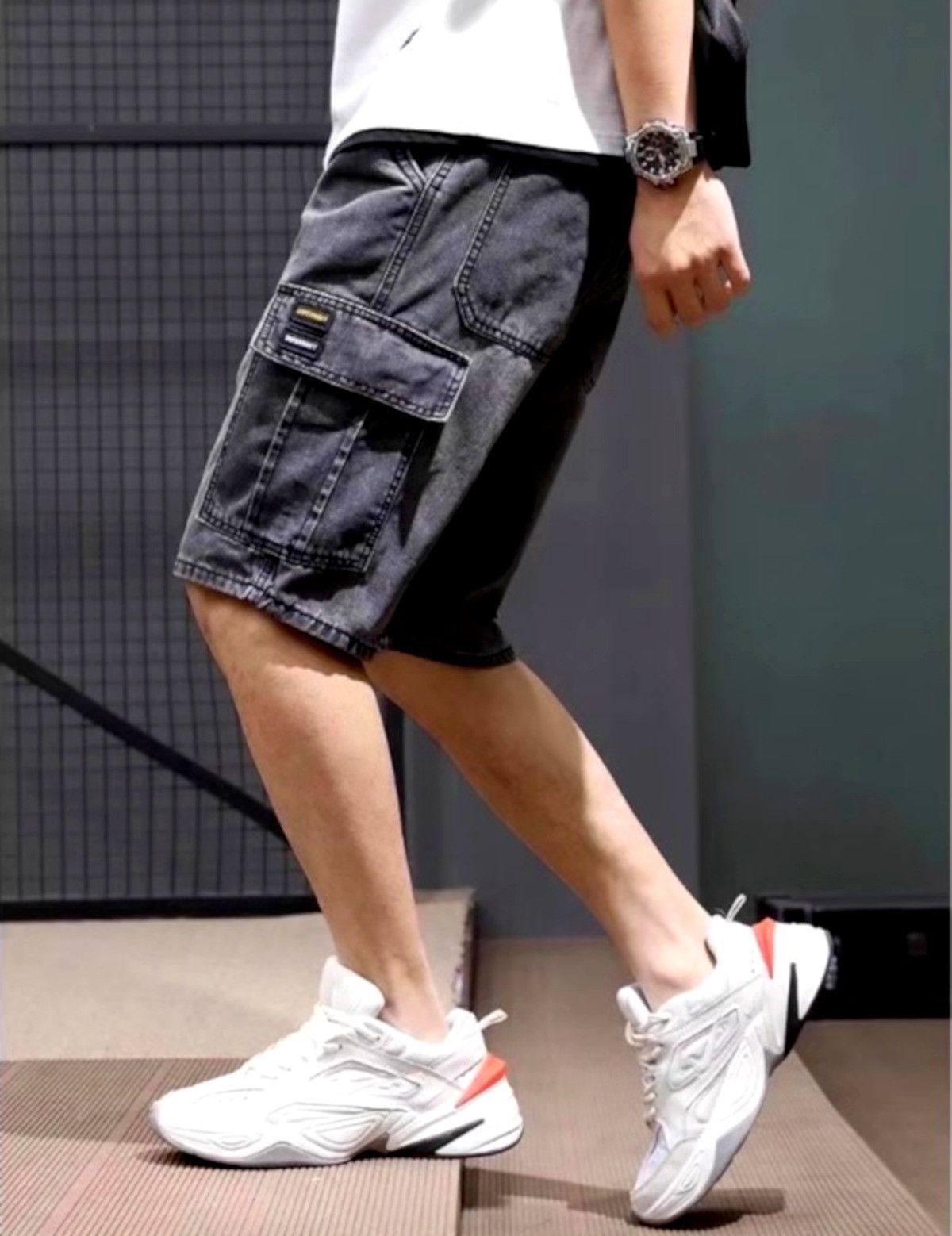 Designer × Japanese Brand × Vintage Stunning Vintage Cargo Pockets Washed Jeans Shorts Size US 30 / EU 46 - 3 Thumbnail