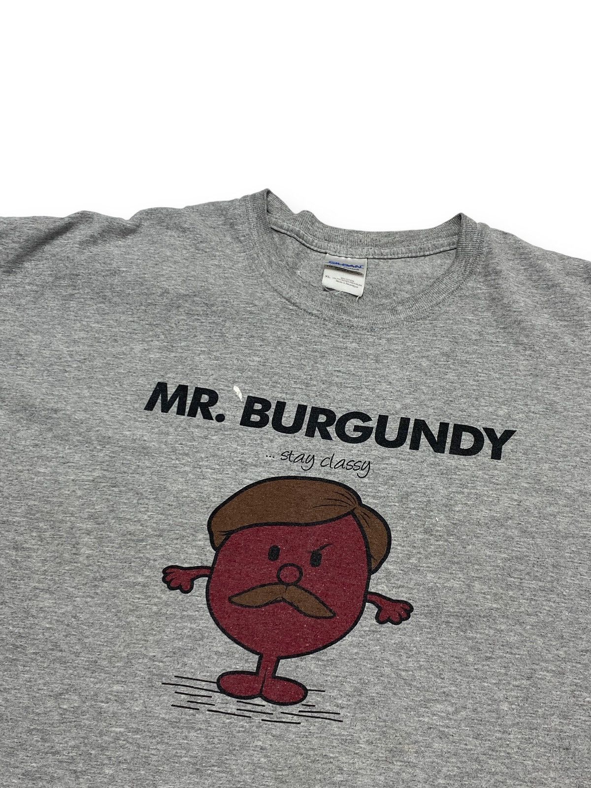 Vintage Vintage MR BURGUNDY Grey Tee Shirt Size US XL / EU 56 / 4 - 2 Thumbnail