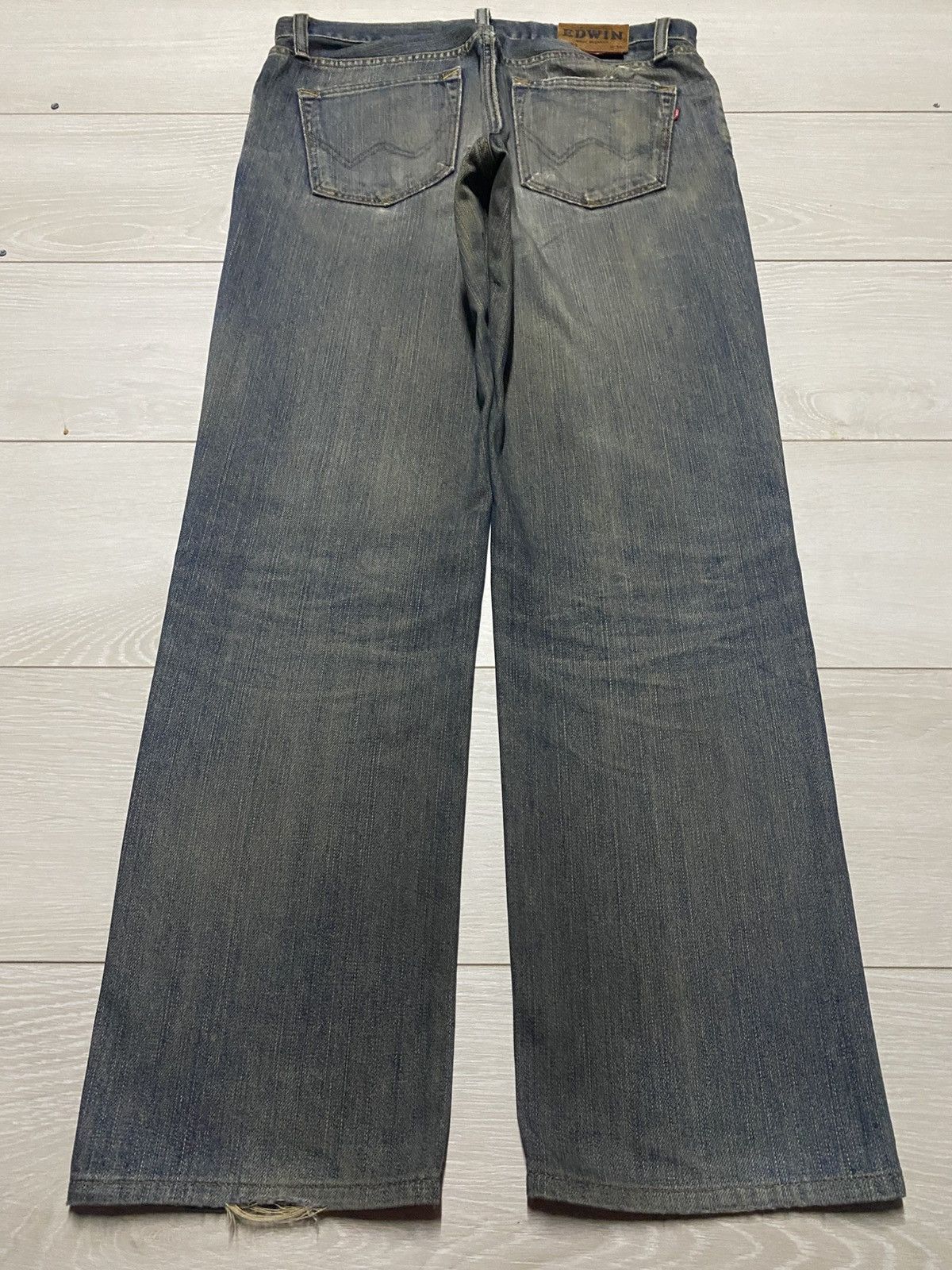 Junya Watanabe Edwin 403 International Basic Mud Wash Loose Jeans Size US 33 - 2 Thumbnail