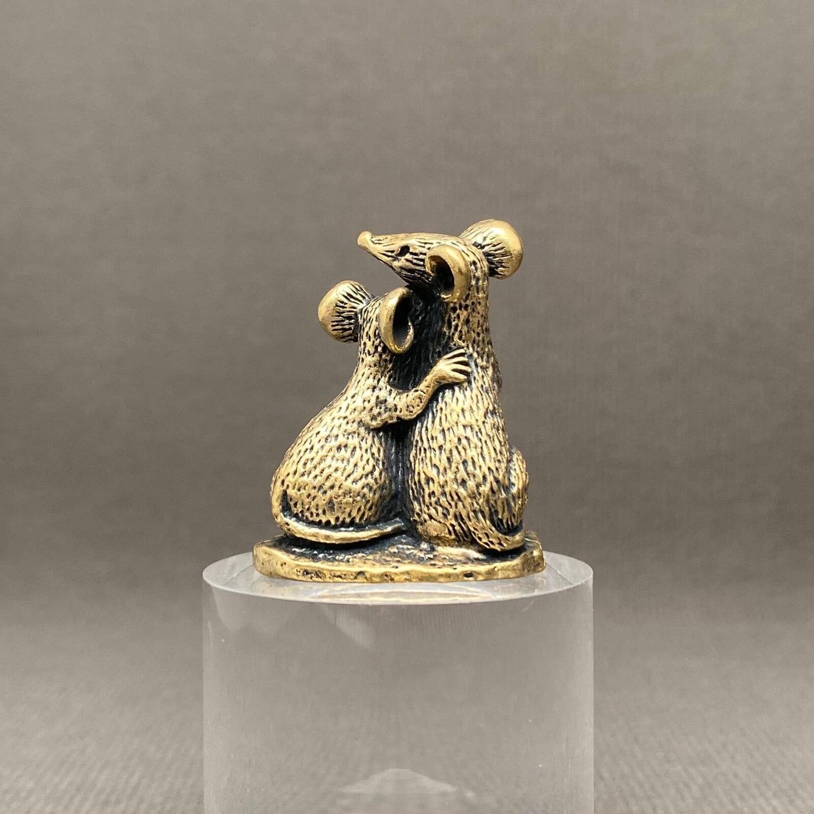 Other Brass Figurine of Two Embracing Mice Miniature Size ONE SIZE - 2 Thumbnail