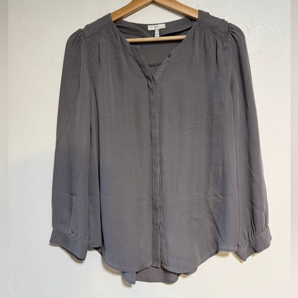 Joie Joie Women’s Gray Long Sleeve Blouse Size S Size S / US 4 / IT 40 - 2 Thumbnail