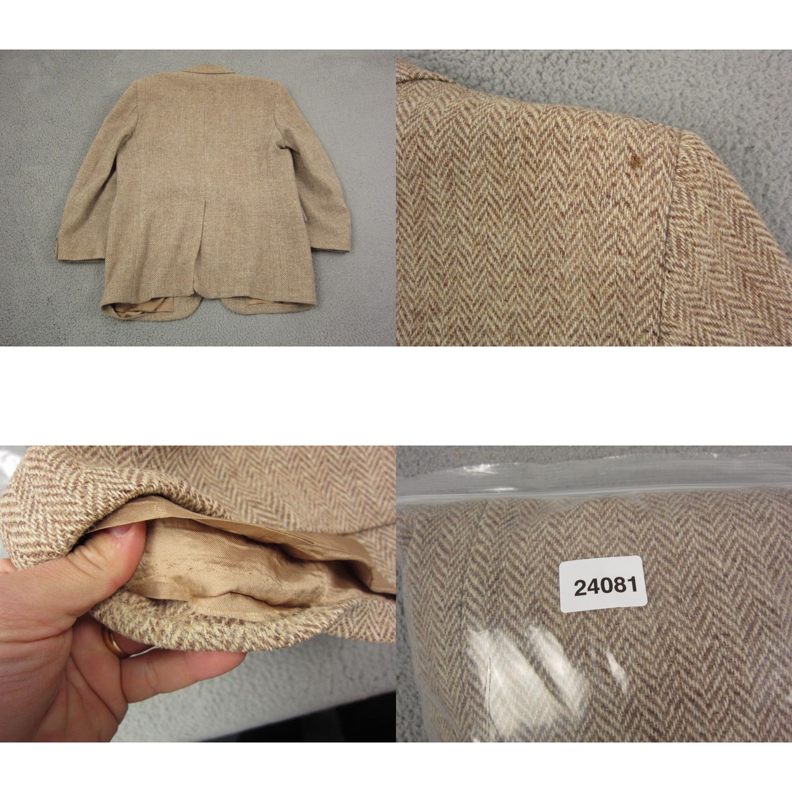Harris Tweed VINTAGE Harris Tweed Blazer Jacket Mens 40-42 Brown 100% Wool Wool Tweed Herringbone Two-Button 80s 90s Sports Mens Brown Harris Tweed Jacket Size 40R - 9 Thumbnail