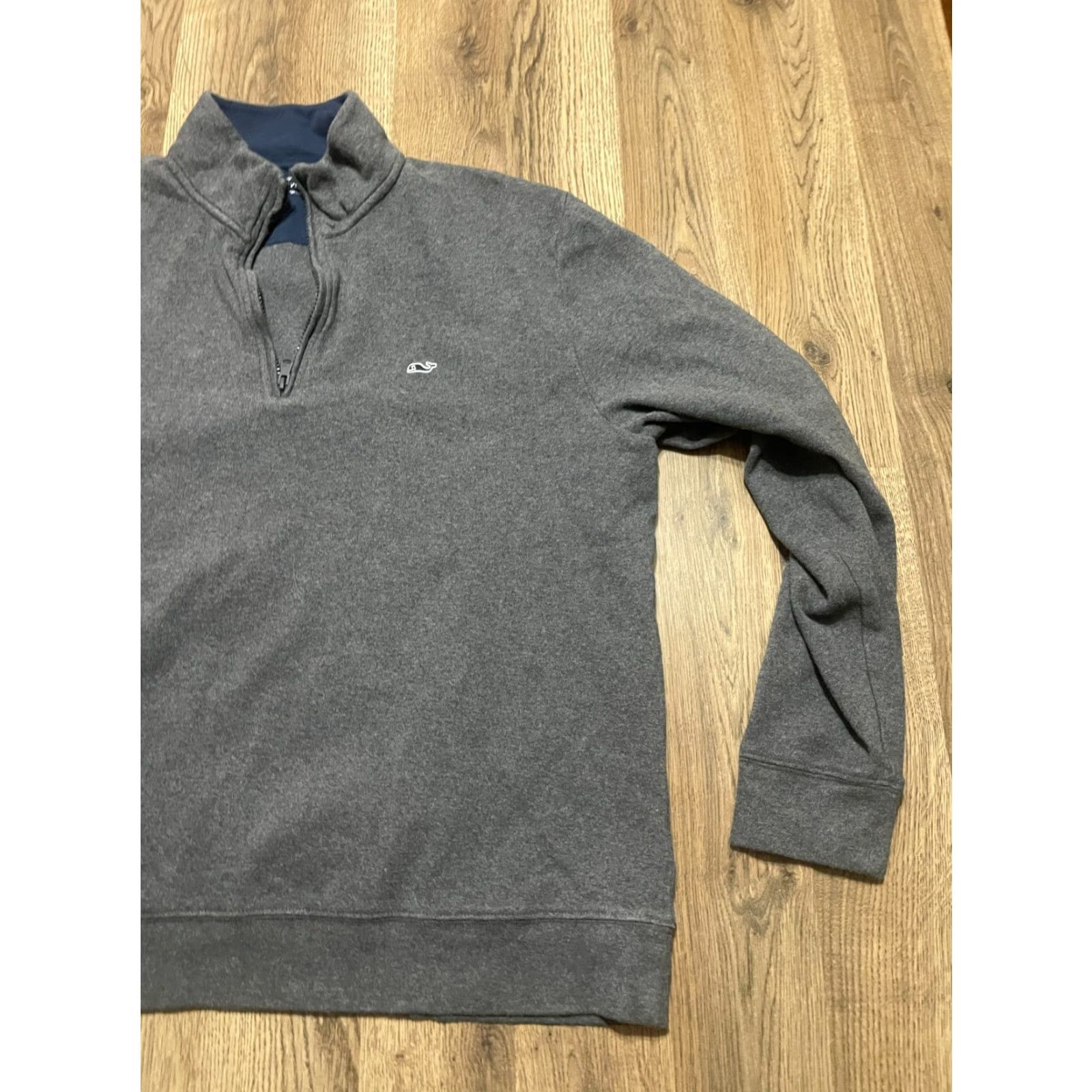 Vineyard Vines Vineyard Vines Sweater Mens Large Gray 1/4 Zip Pullover Size US L / EU 52-54 / 3 - 4 Thumbnail
