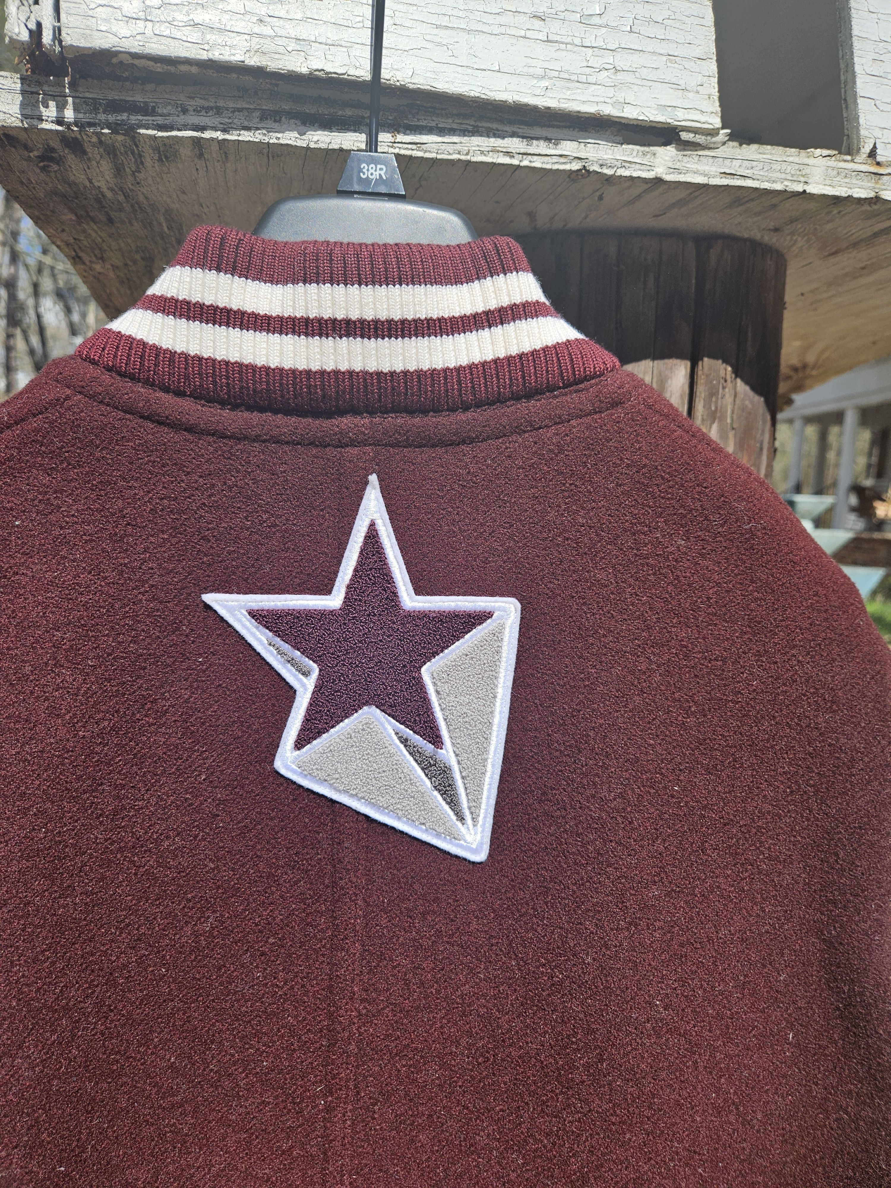 Burberry Burberry Maroon Leather Teddy Bomber Jacket Size US M / EU 48-50 / 2 - 5 Thumbnail
