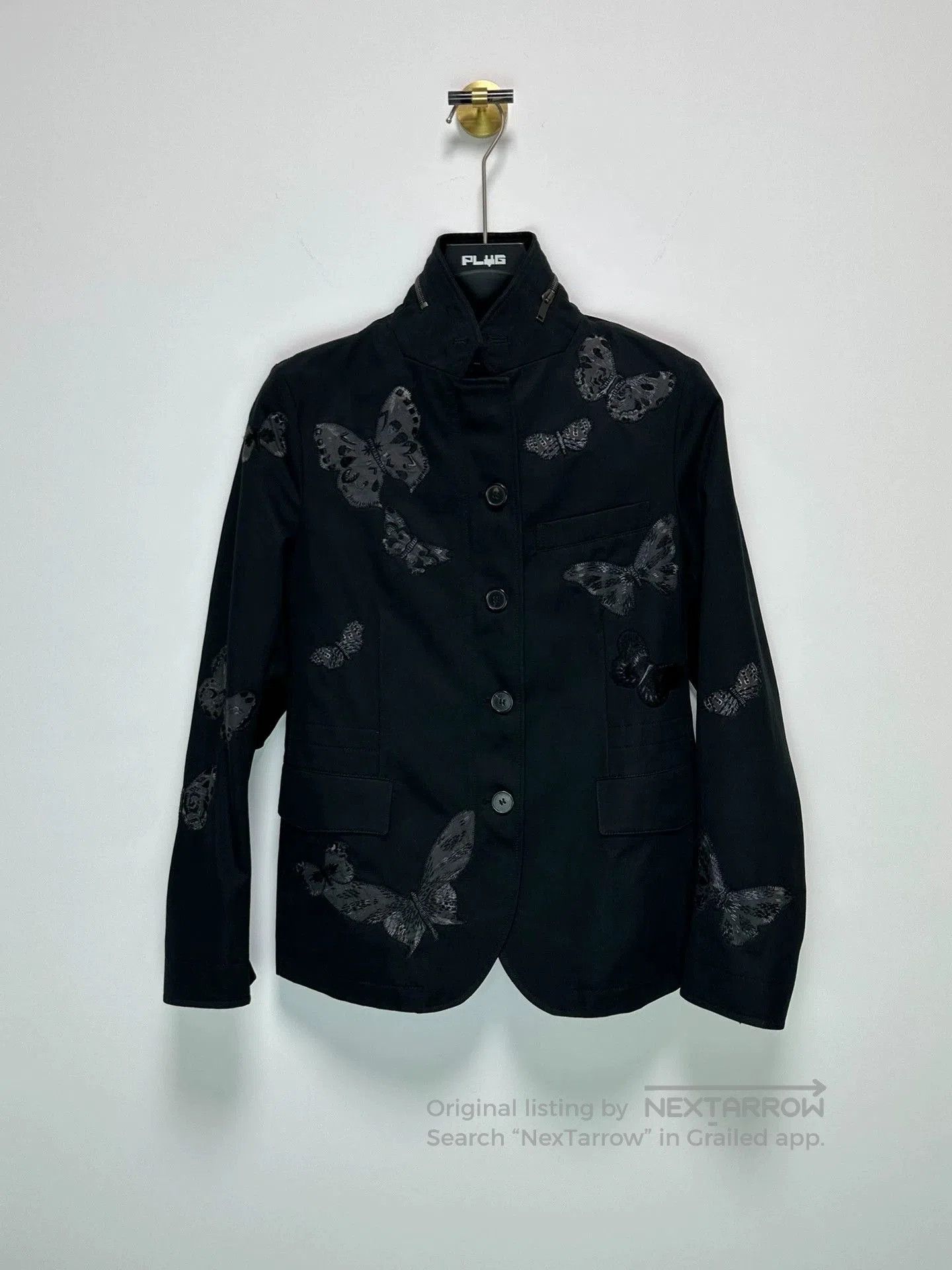 Valentino Valentino Black Embroidered Butterfly Jacket. Size US M / EU 48-50 / 2 - 6 Thumbnail