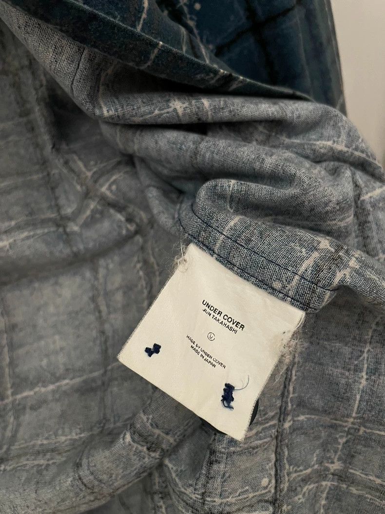 Undercover Undercover 2003ss Blue Plaid Print Destruction Short Sleeve Size US M / EU 48-50 / 2 - 6 Thumbnail