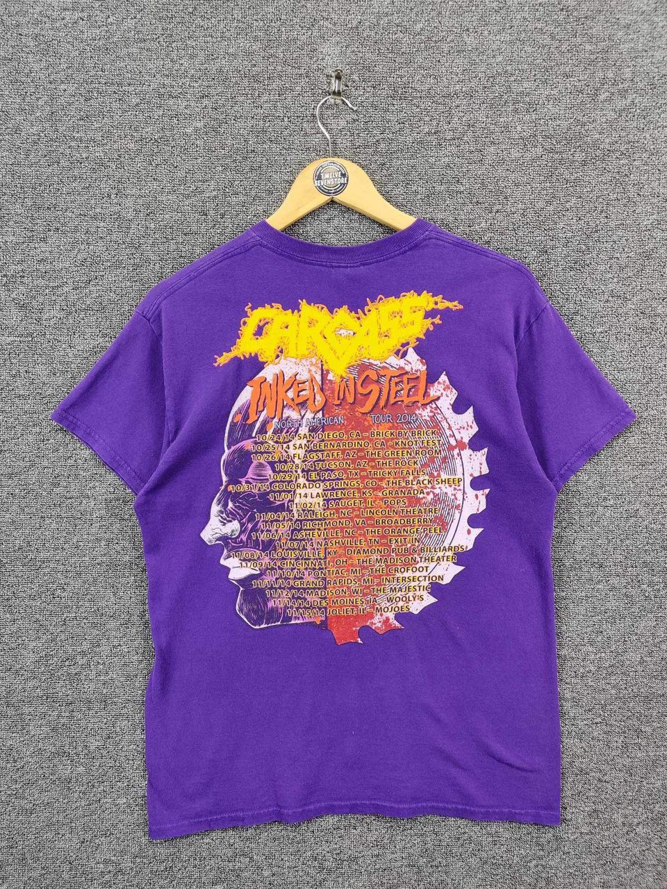 Band Tees × Vintage Carcass Inked In Steel Tour Rock Band Tee Tshirt Size US M / EU 48-50 / 2 - 6 Thumbnail