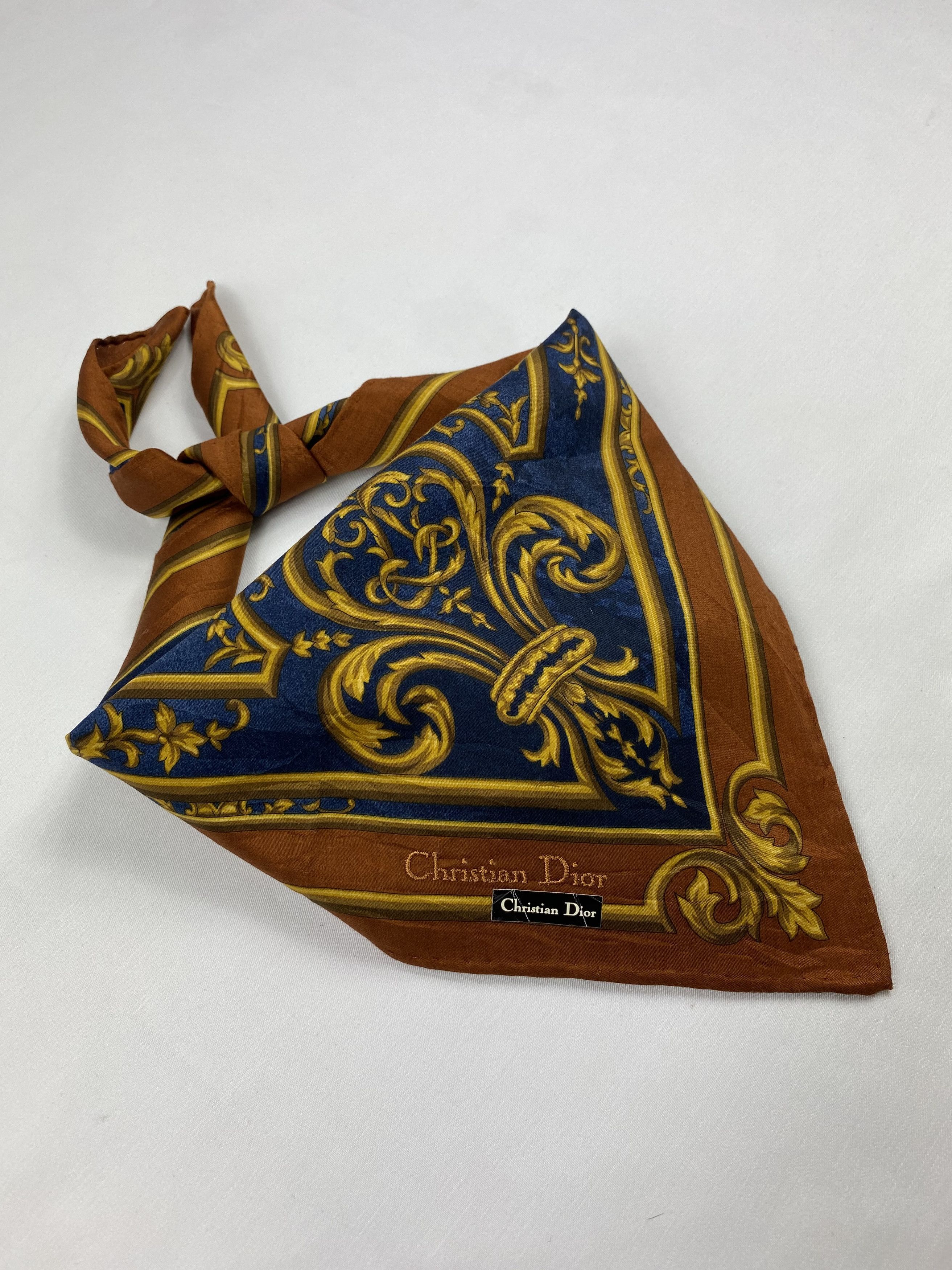 Vintage Christian Dior Handkerchief / Bandana / Neckerchief A851 Size ONE SIZE - 2 Thumbnail