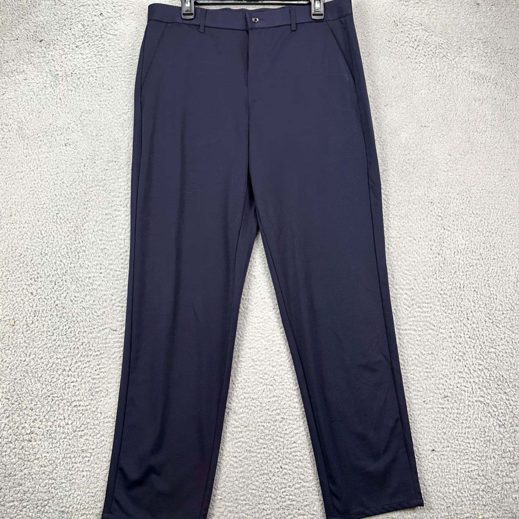 Vintage Timeless Flex Dress Pants Mens 34X30 Blue Stretch Flat Front Straight Leg New Size US 34 / EU 50 - 2 Thumbnail
