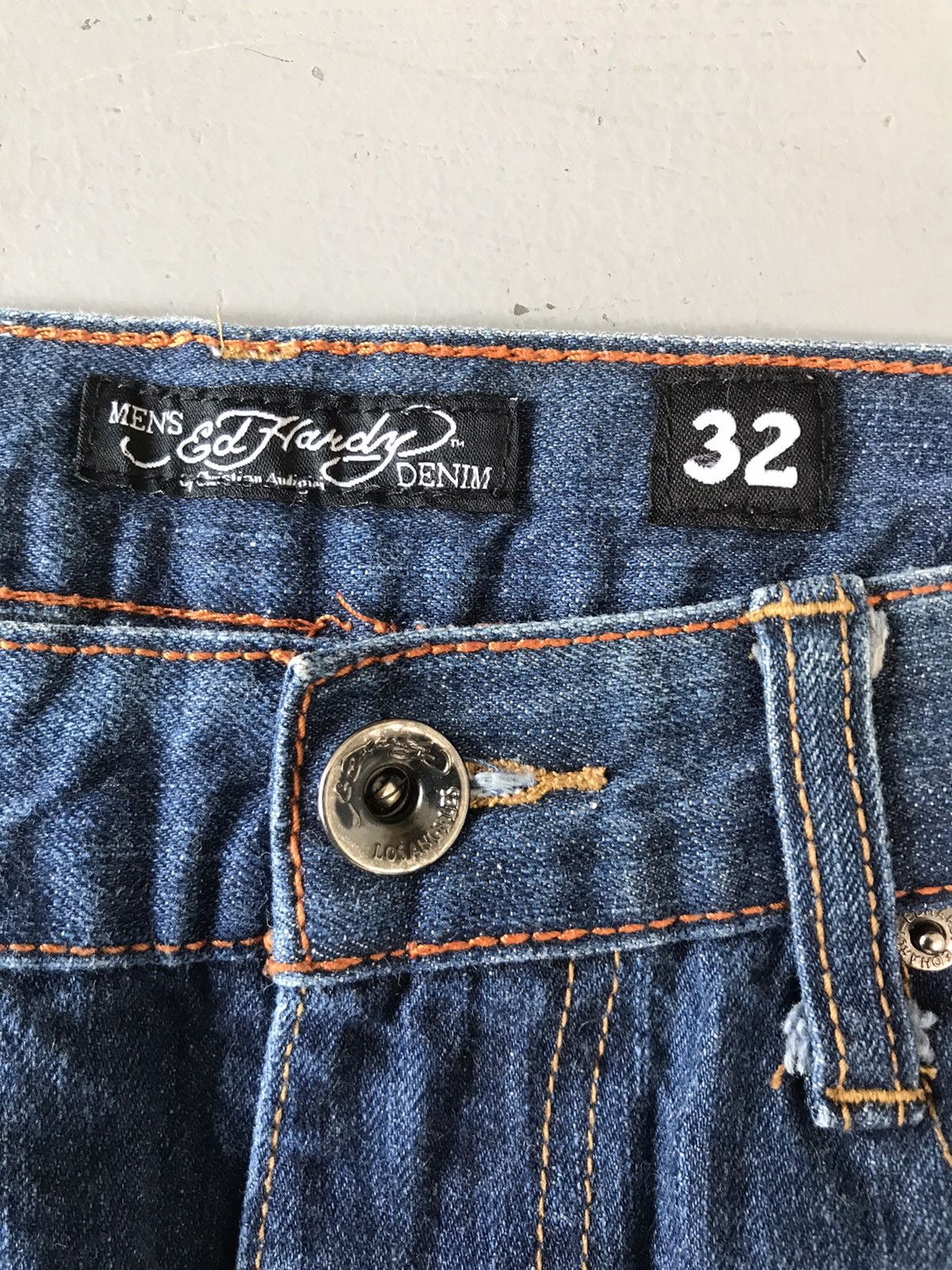 Ed Hardy × Vintage Vintage Ed Hardy Dragon 🐉 Denim Size US 32 / EU 48 - 7 Thumbnail