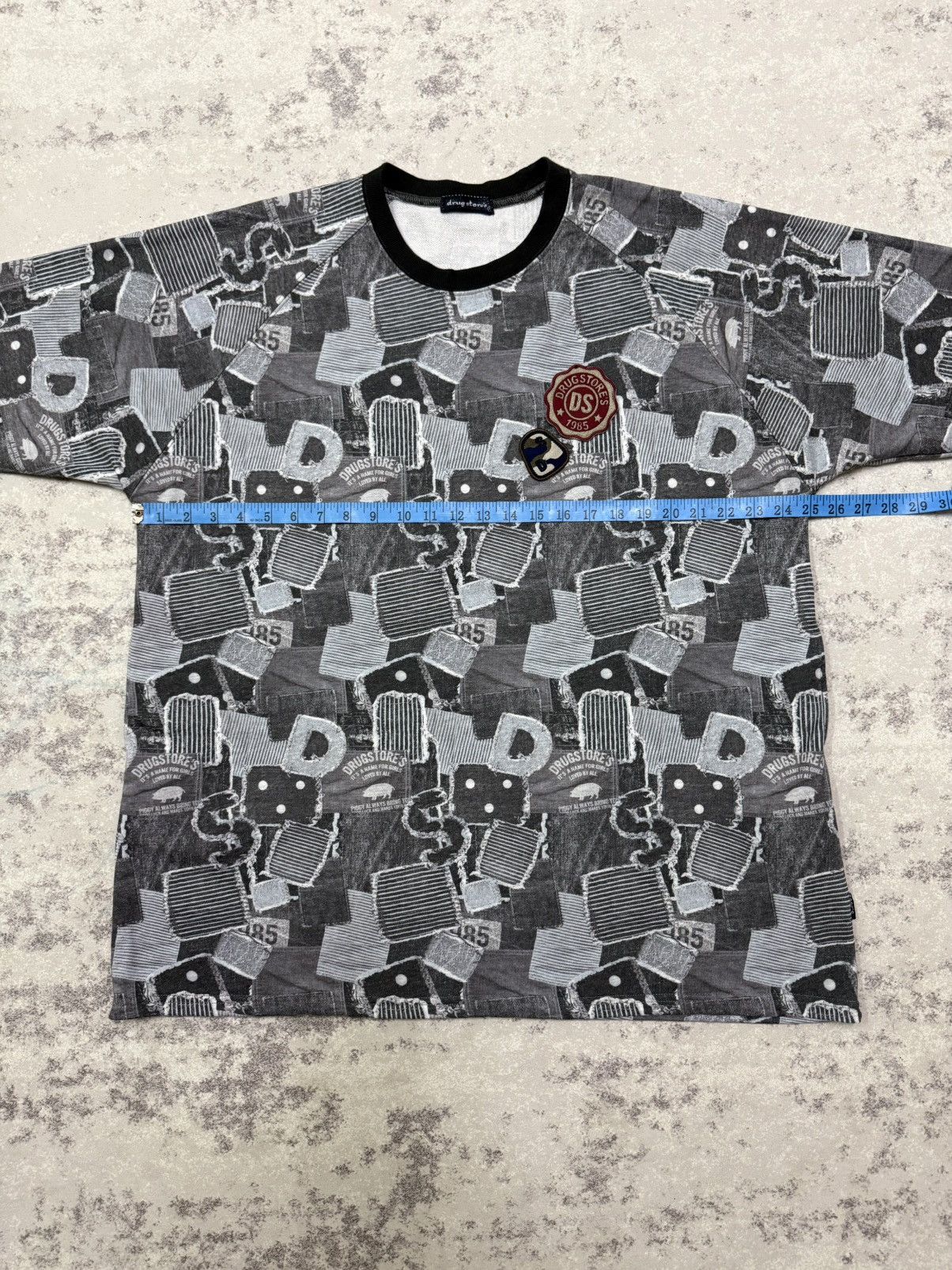 Japanese Brand DRUG STORE ALLOVEPRINT POCKET SWEATSHIRT Size US XL / EU 56 / 4 - 13 Thumbnail