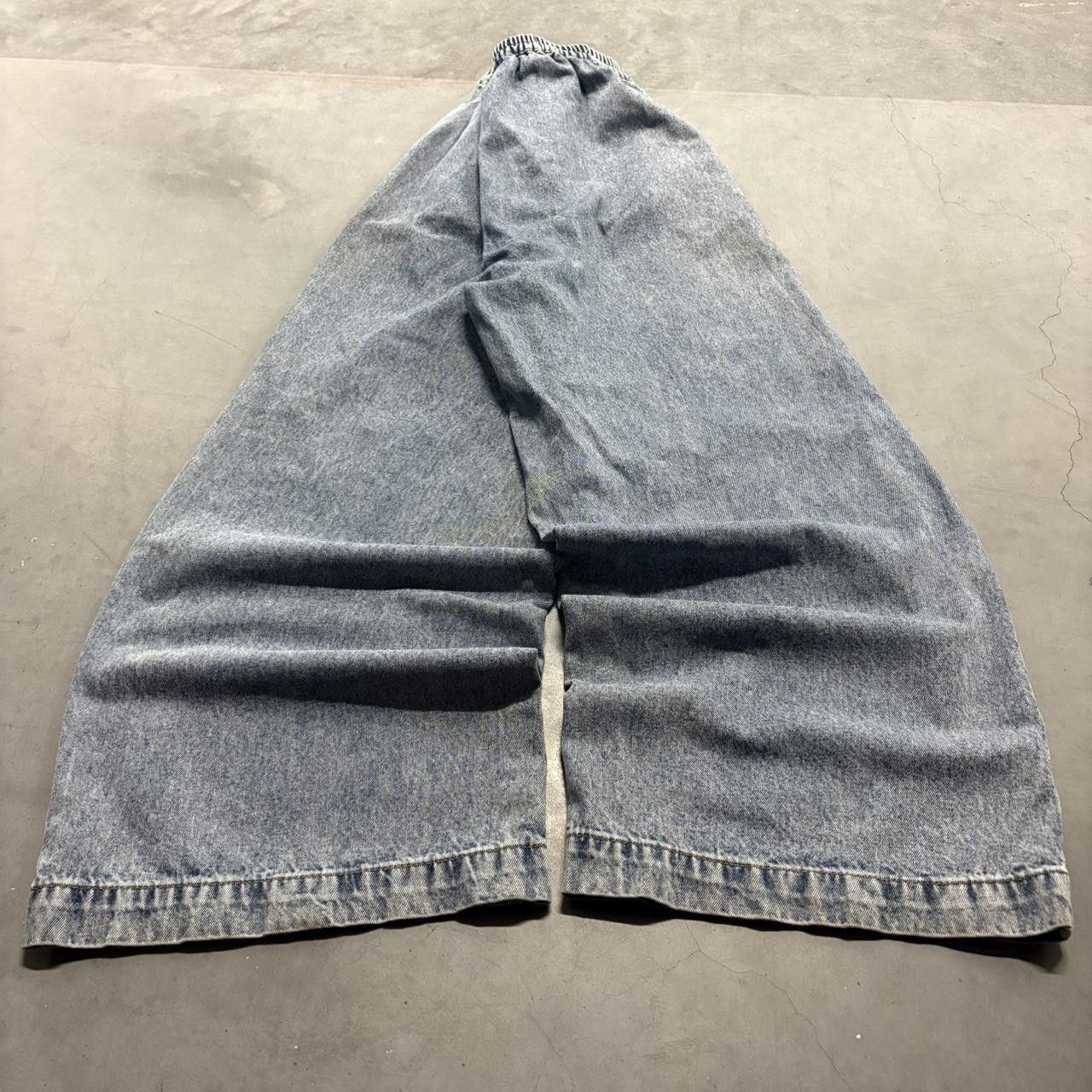 Vintage Crazy Vintage Y2K/2000s Super Baggy Wideleg Medium Wash Adjustable Waist Denim Jeans! Size US 30 / EU 46 - 4 Thumbnail
