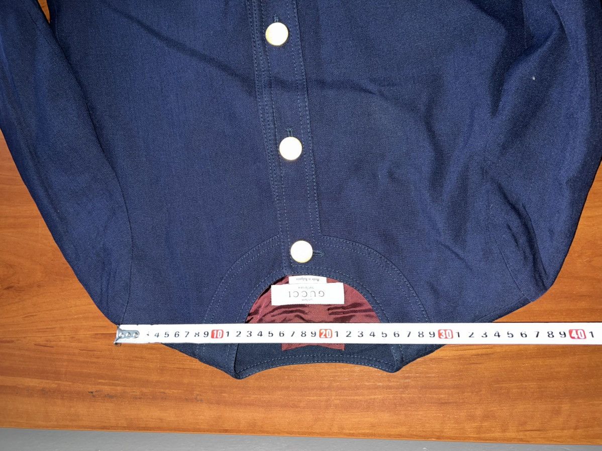 Gucci GUCCI UNIFORM WOMEN GOLD METAL BUTTON NAVY BLAZER JACKET M Size M / US 6-8 / IT 42-44 - 16 Thumbnail