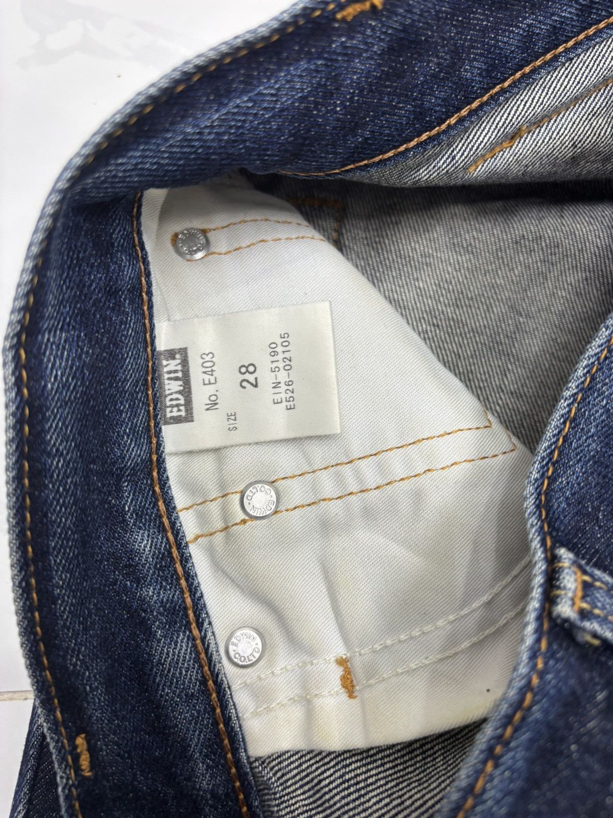 Kapital 🔥EDWIN JAPAN NO.403 JAPAN BLUE DISTRESSED DENIM JEAN Size US 30 / EU 46 - 11 Thumbnail