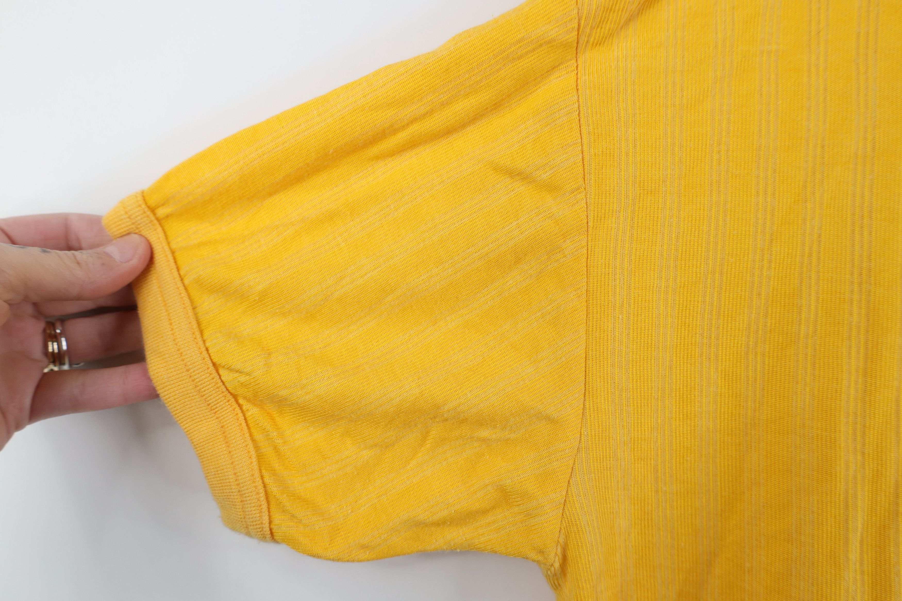 Vintage Vintage 90s Streetwear Ribbed Knit Ringer T-Shirt Yellow Size US XL / EU 56 / 4 - 7 Thumbnail