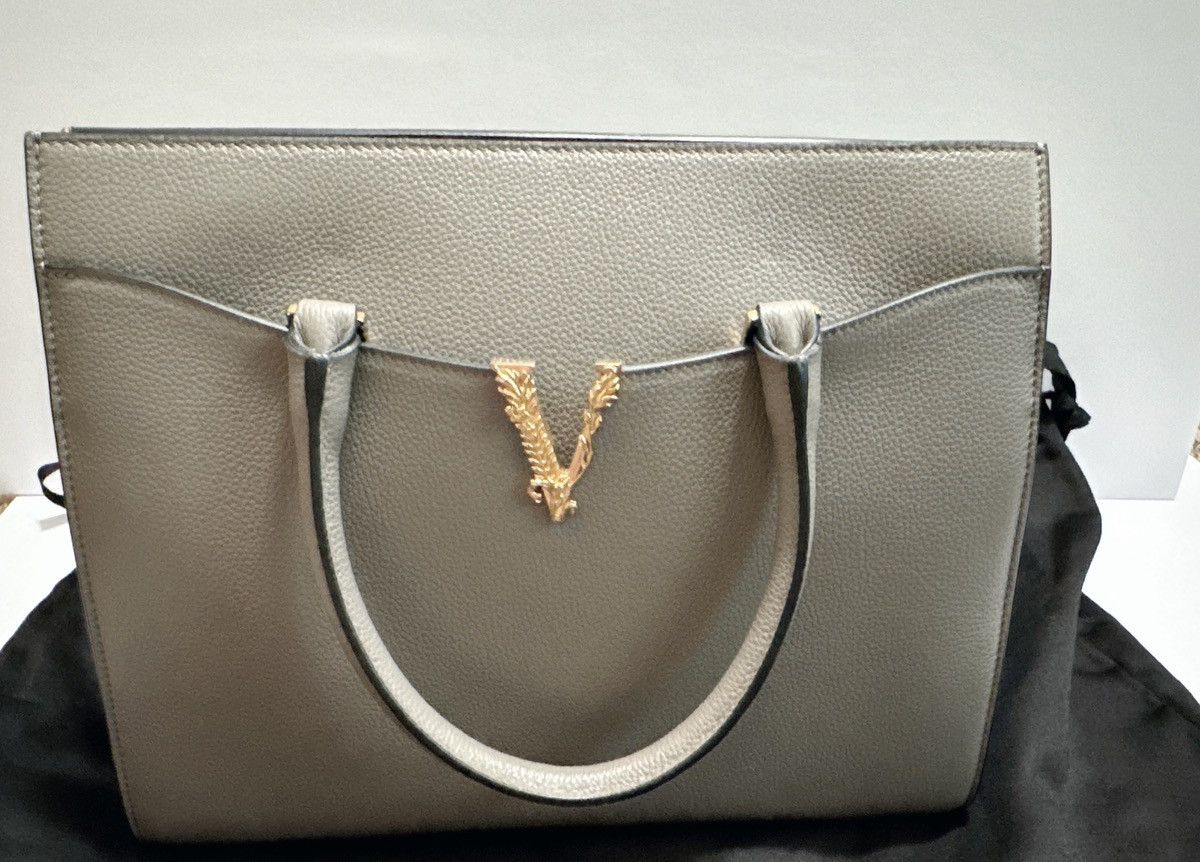 Versace Versace Virtus Top Handle Bag Taupe Grey BNWT Size ONE SIZE - 1 Thumbnail
