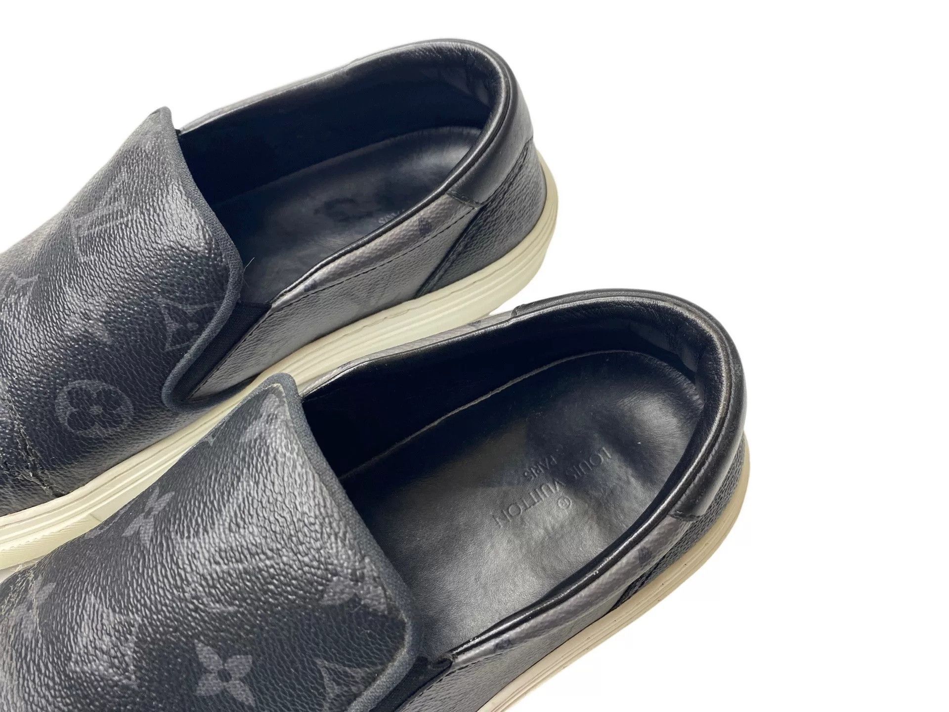 Louis Vuitton Louis Vuitton Black Silver Monogram Slip-ons Size US 9 / EU 42 - 3 Thumbnail