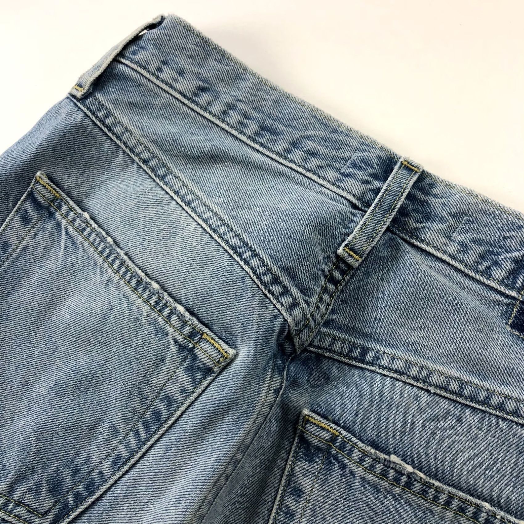 AMO AMO Valentina Jeans Women Blue Mid Rise Straight Denim 23 29W 29L Pockets Distressed Size 40" / US 18 - 4 Thumbnail