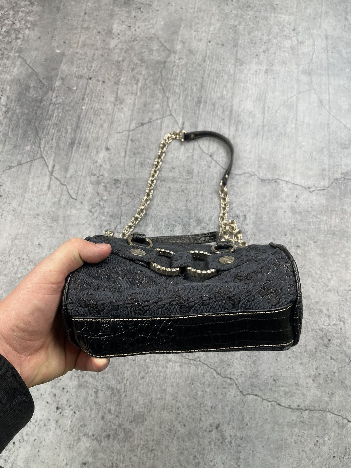 Guess × Vintage Vintage Y2k Guess Monogram Mini Bag 00s Avant Garde Size ONE SIZE - 5 Thumbnail