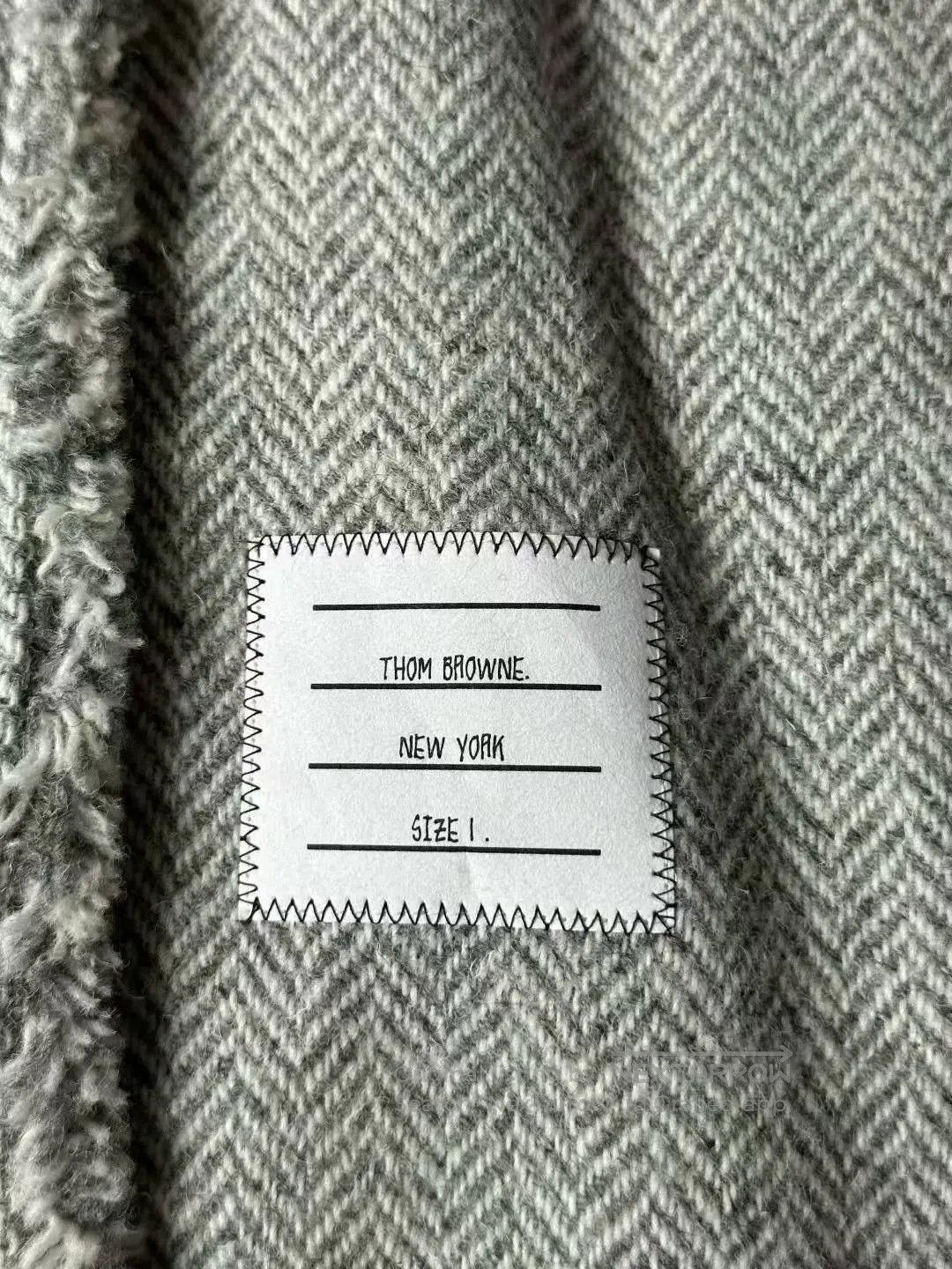 Thom Browne Thom Browne Gray Frayed Wool Shirt Jacket. Size US L / EU 52-54 / 3 - 5 Thumbnail