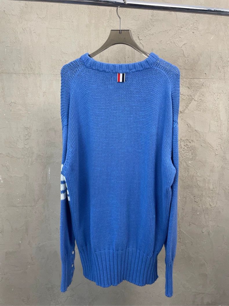 Thom Browne Thom Browne size1 Blue whale pattern knit sweater Size US S / EU 44-46 / 1 - 5 Thumbnail