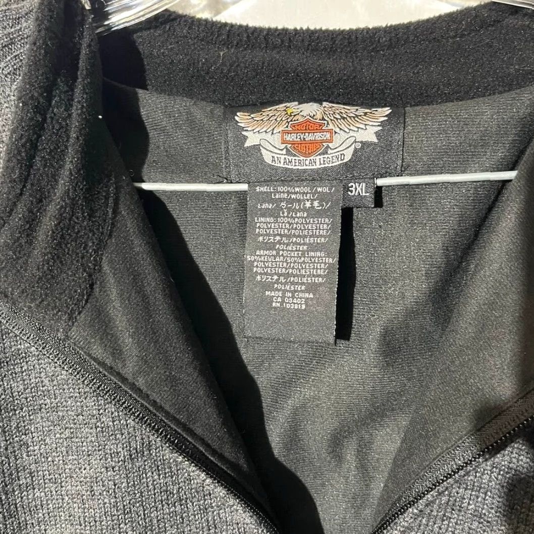 Harley Davidson VINTAGE Harley-Davidson Gray 1/4 Zip Pullover Patches Sweater Men's 3XL Gry Size US XXL / EU 58 / 5 - 3 Thumbnail