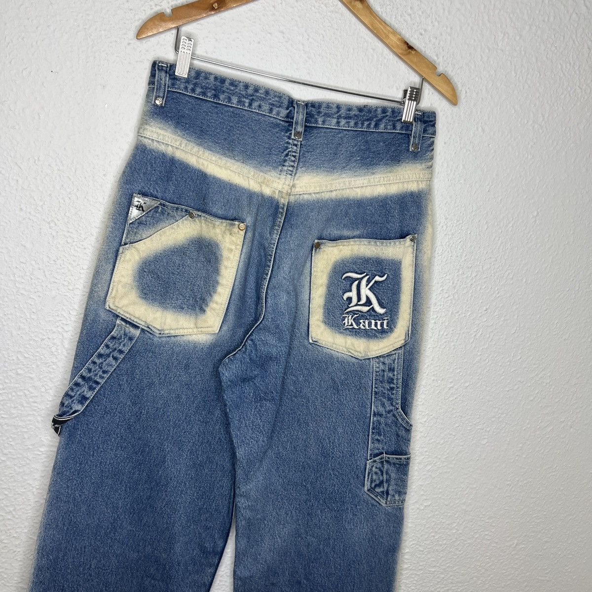 Karl Kani × Vintage Vintage Karl Kani Washed Jeans Y2K Rap Baggy Fit Size US 33 - 7 Thumbnail