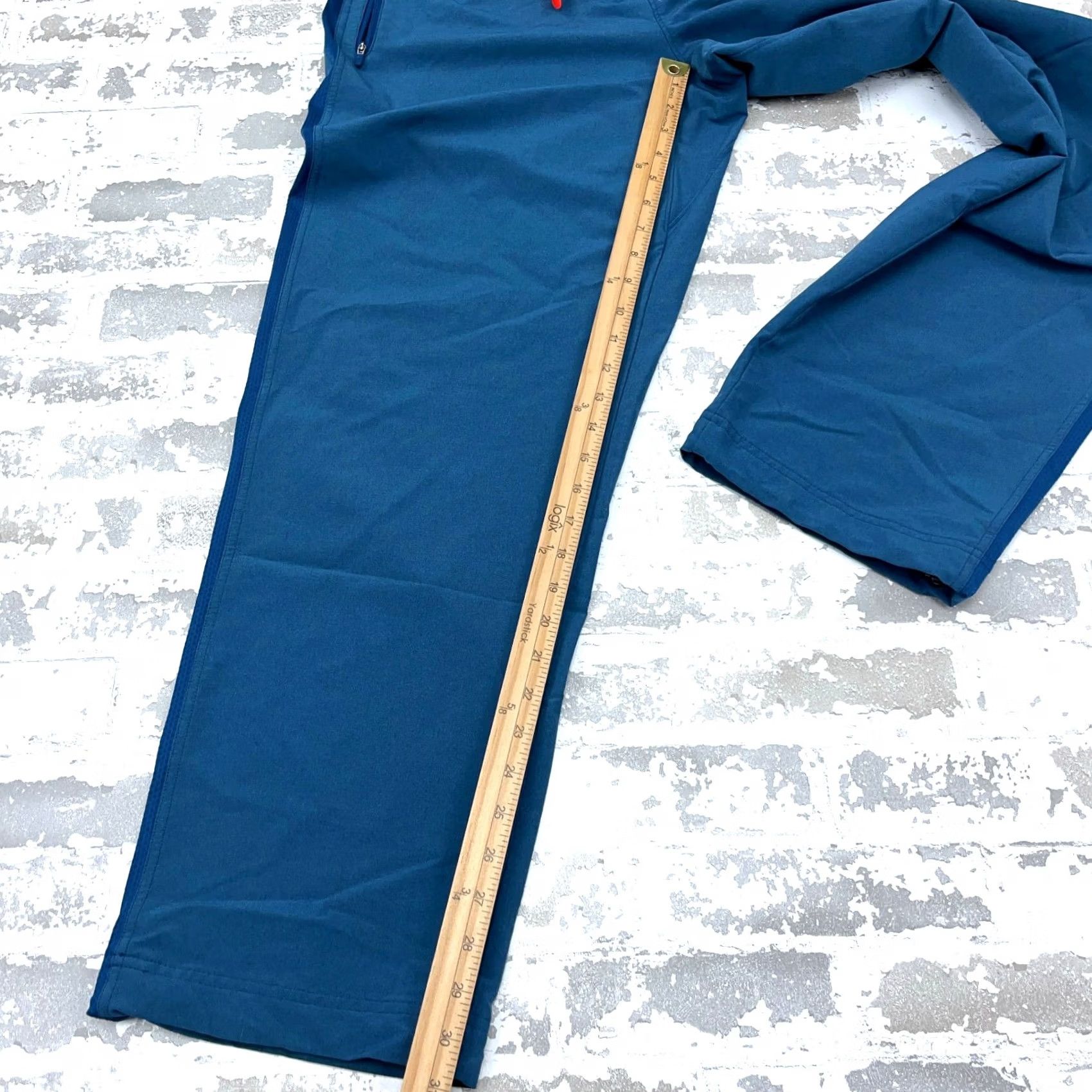 Nike Nike Pro Track Pants Men Large Blue Vertical Windbreakers Warm Ups Unlined Teal Size US 33 - 7 Thumbnail