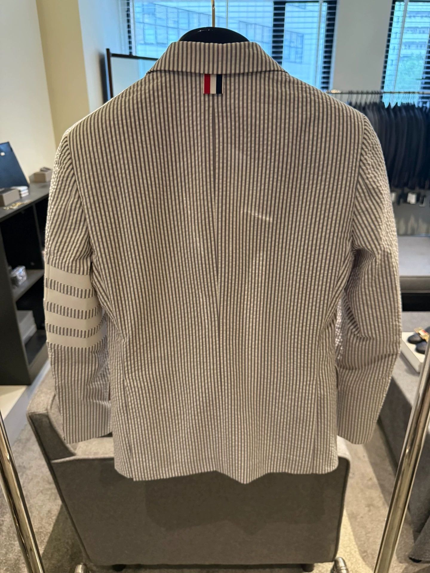 Thom Browne Thom Browne Seersucker Four-Bar Blazer Rare New Size S / US 4 / IT 40 - 2 Thumbnail