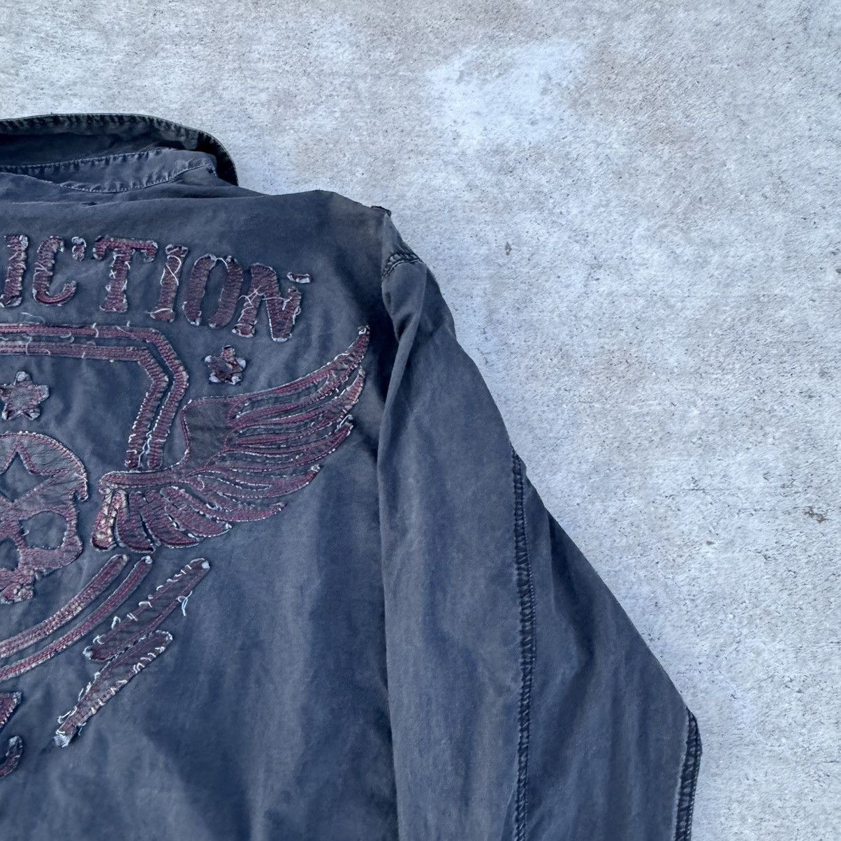 Affliction × JNCO Vintage Y2K Black Grunge Affliction AOP Button Up Baggy XXL Size US XXL / EU 58 / 5 - 7 Thumbnail