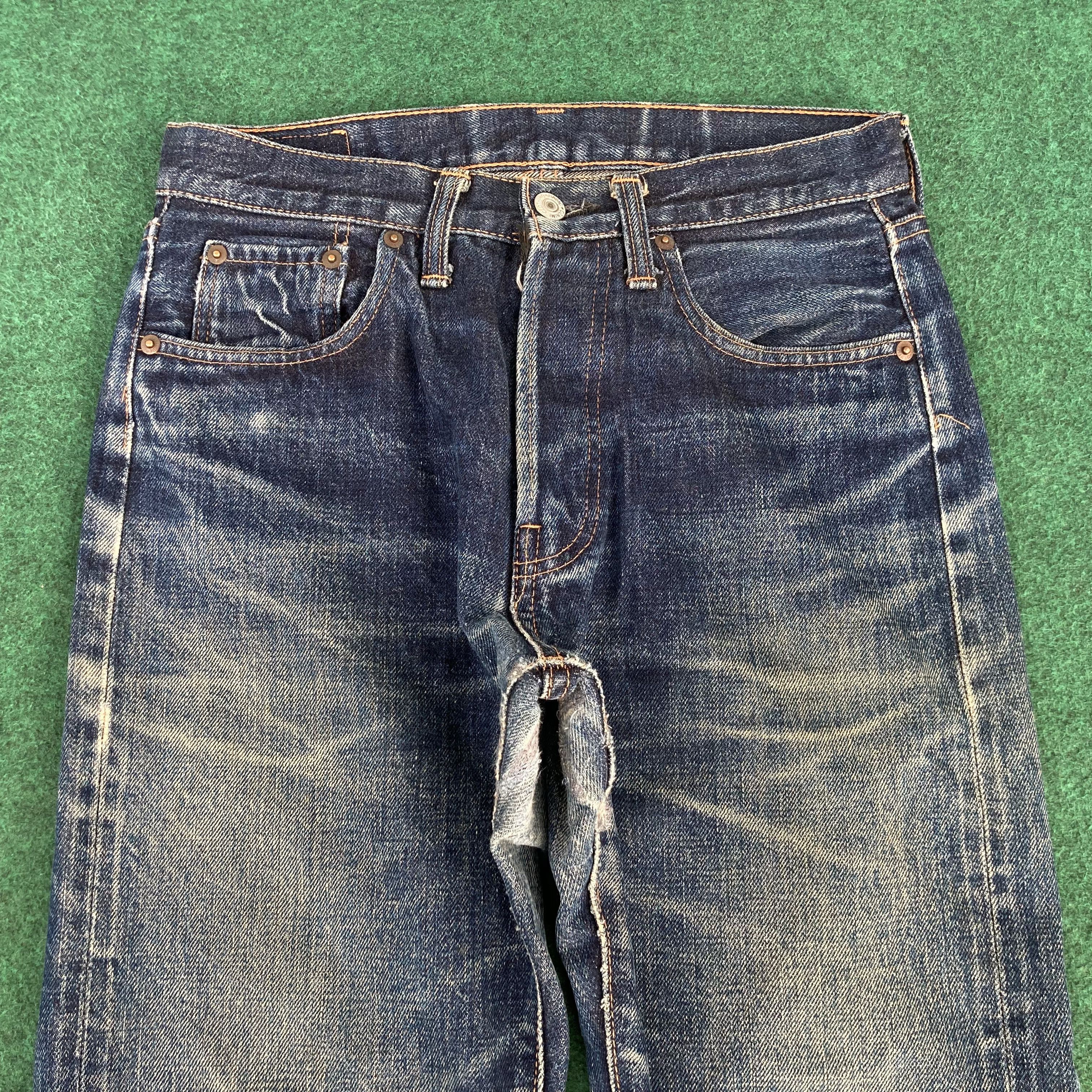 Denime 29x30.5 Vintage Denime Selvedge Honeycombs Osaka Denim Jeans Size US 29 - 4 Thumbnail