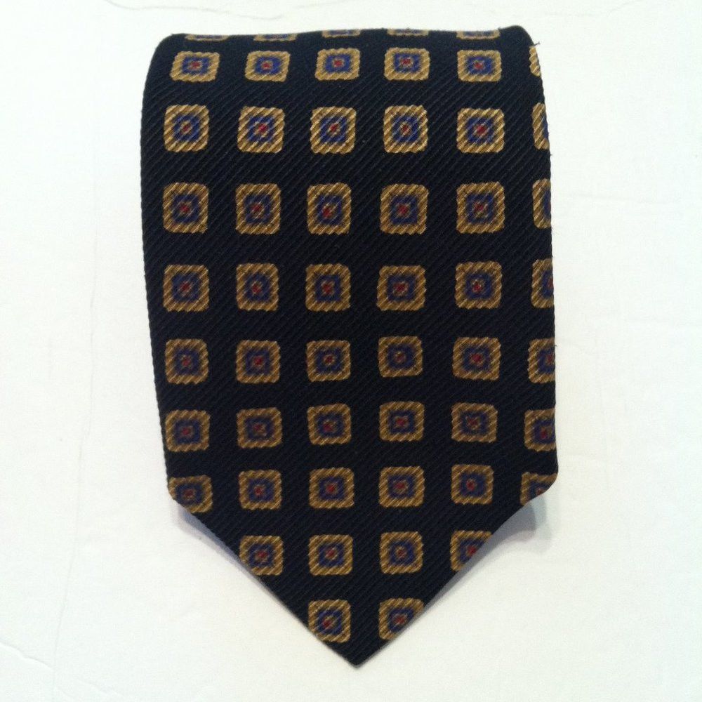 Robert Talbott ROBERT TALBOTT MEN'S NEW BLACK 100%SILK TIE WIDTH: 3 5/8" Size ONE SIZE - 1 Thumbnail