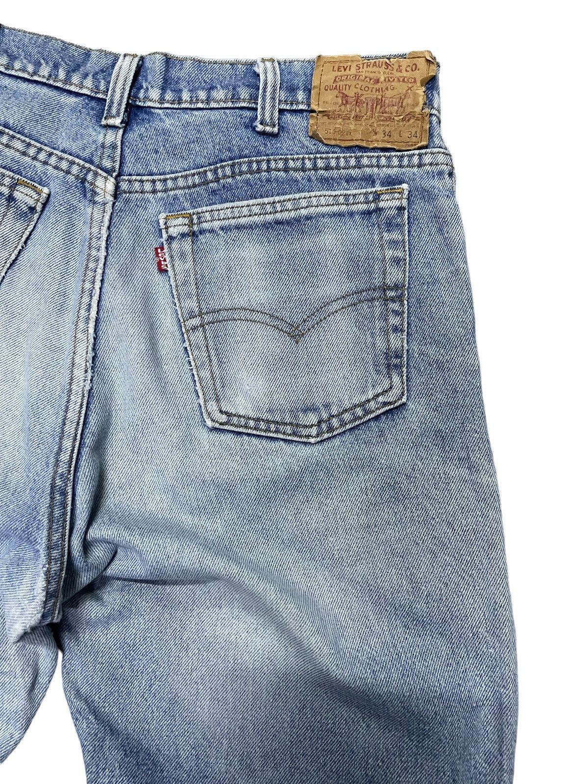 Vintage Levis 519-0219 Distressed Light Wash Jeans