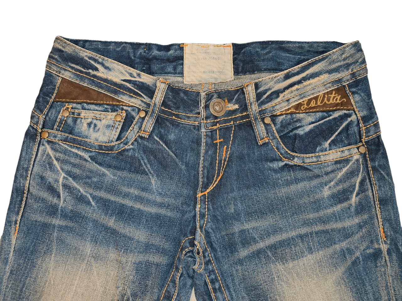 Japanese Brand Lolita Flare Low Rise Denim Size 31" - 6 Thumbnail