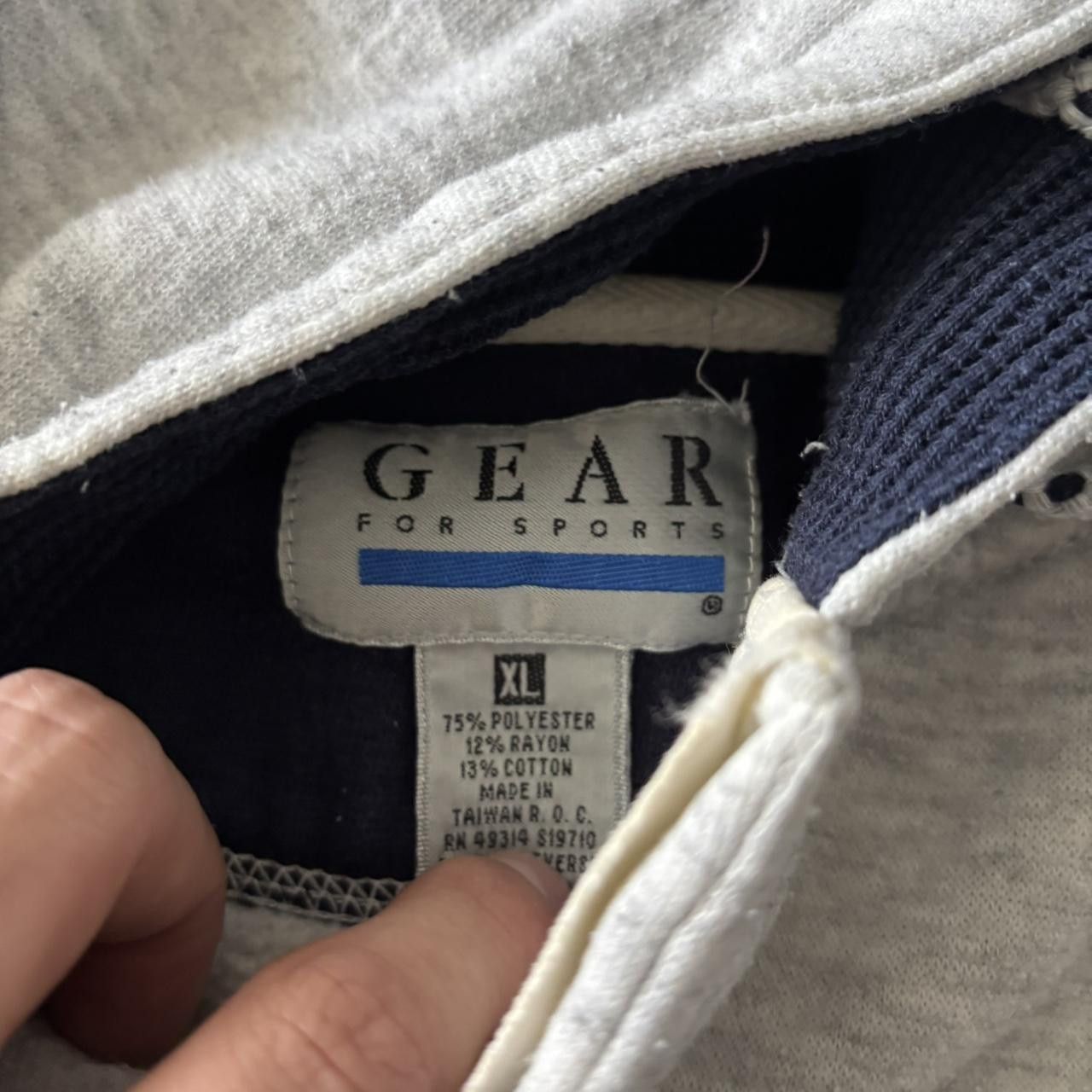 Vintage Crazy Vintage 90s Grey LBI Spellout Streetwear Hoodie! Fits L Size US L / EU 52-54 / 3 - 6 Thumbnail