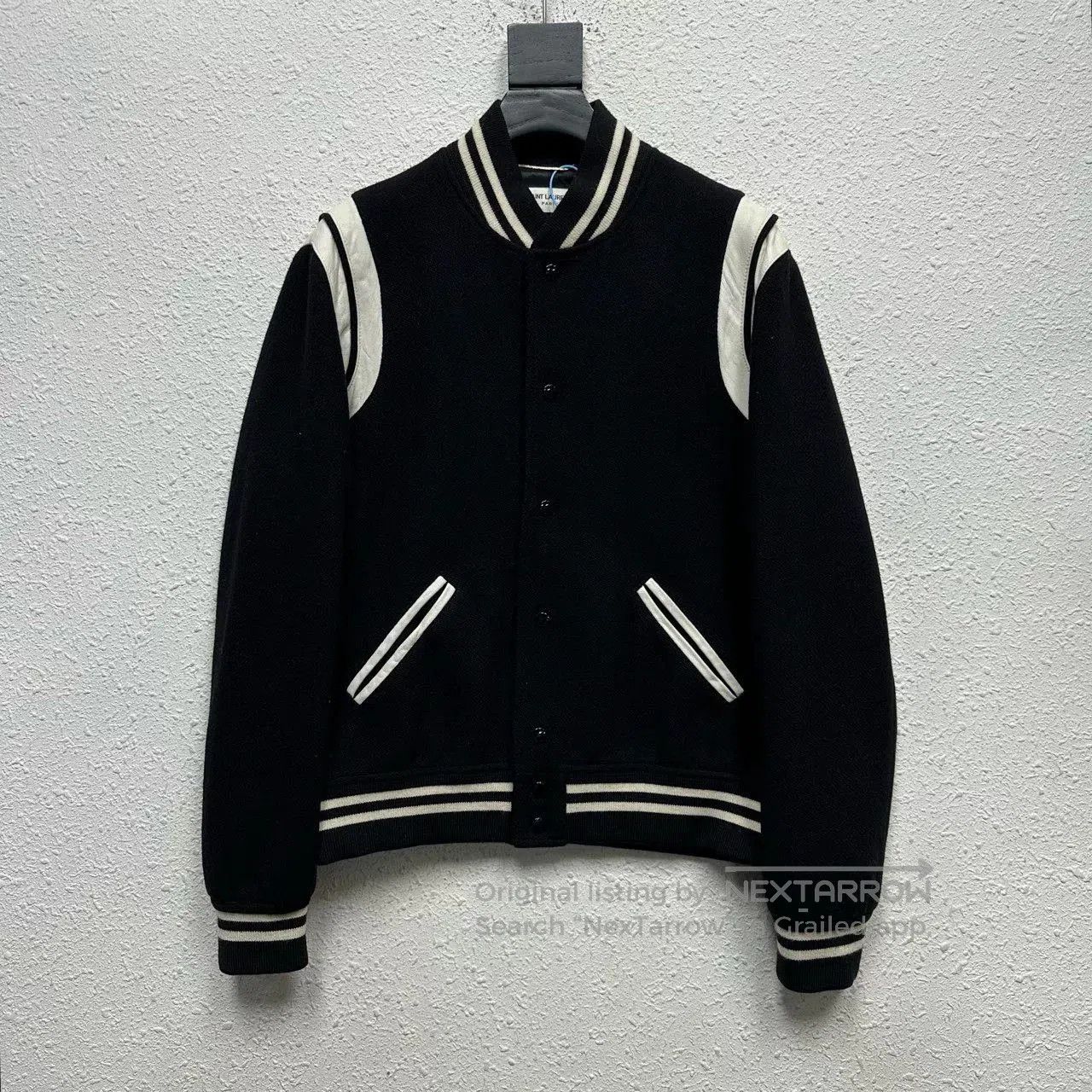 Saint Laurent Paris Saint Laurent Black White Baseball Jacket. Size US M / EU 48-50 / 2 - 1 Thumbnail