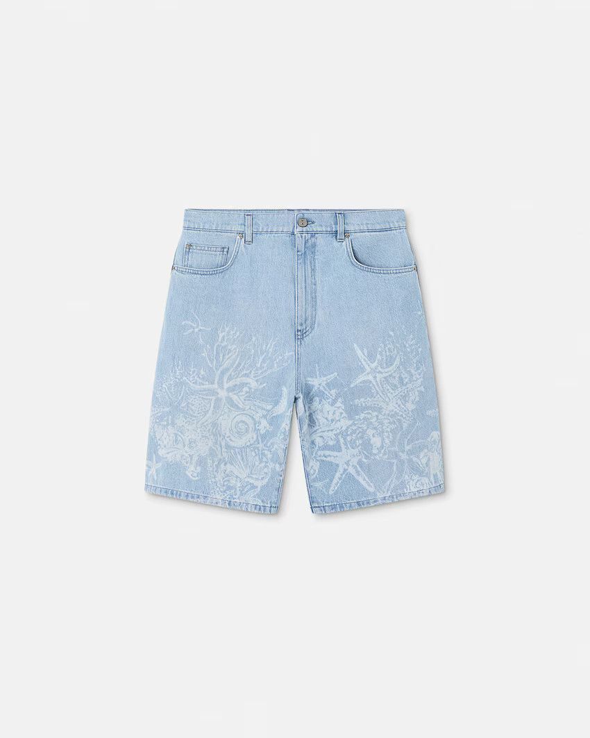 Versace o1s22i1n0125 Denim Bermuda Short in Light Blue Size US 33 - 1 Thumbnail