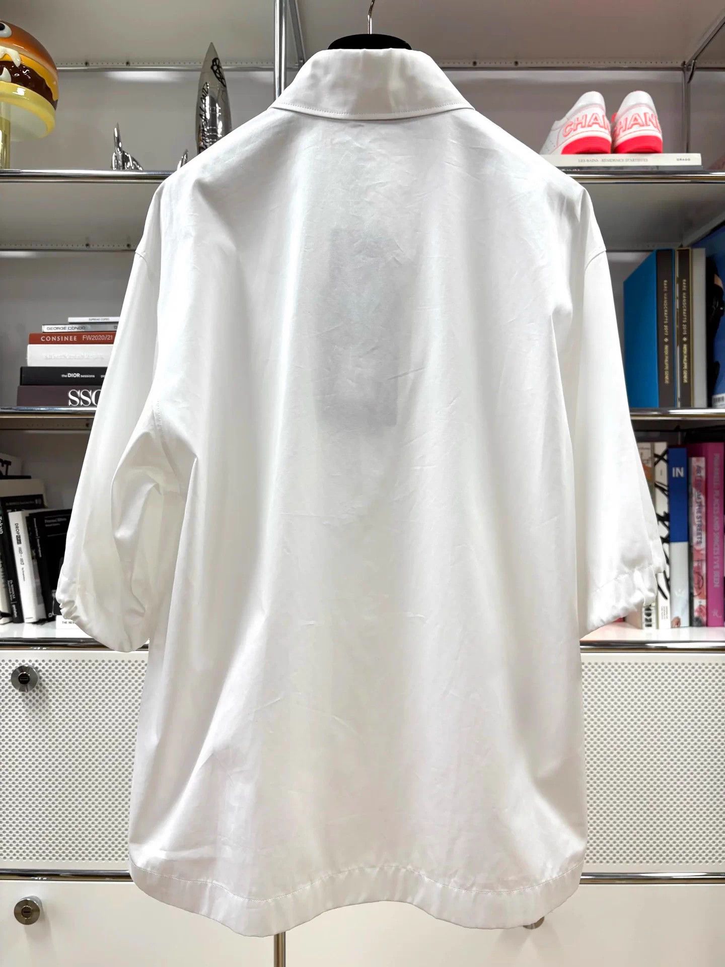 Prada Prada White Embossed Logo Short-Sleeve Oversized Shirt IT36 Size XS / US 0-2 / IT 36-38 - 5 Thumbnail