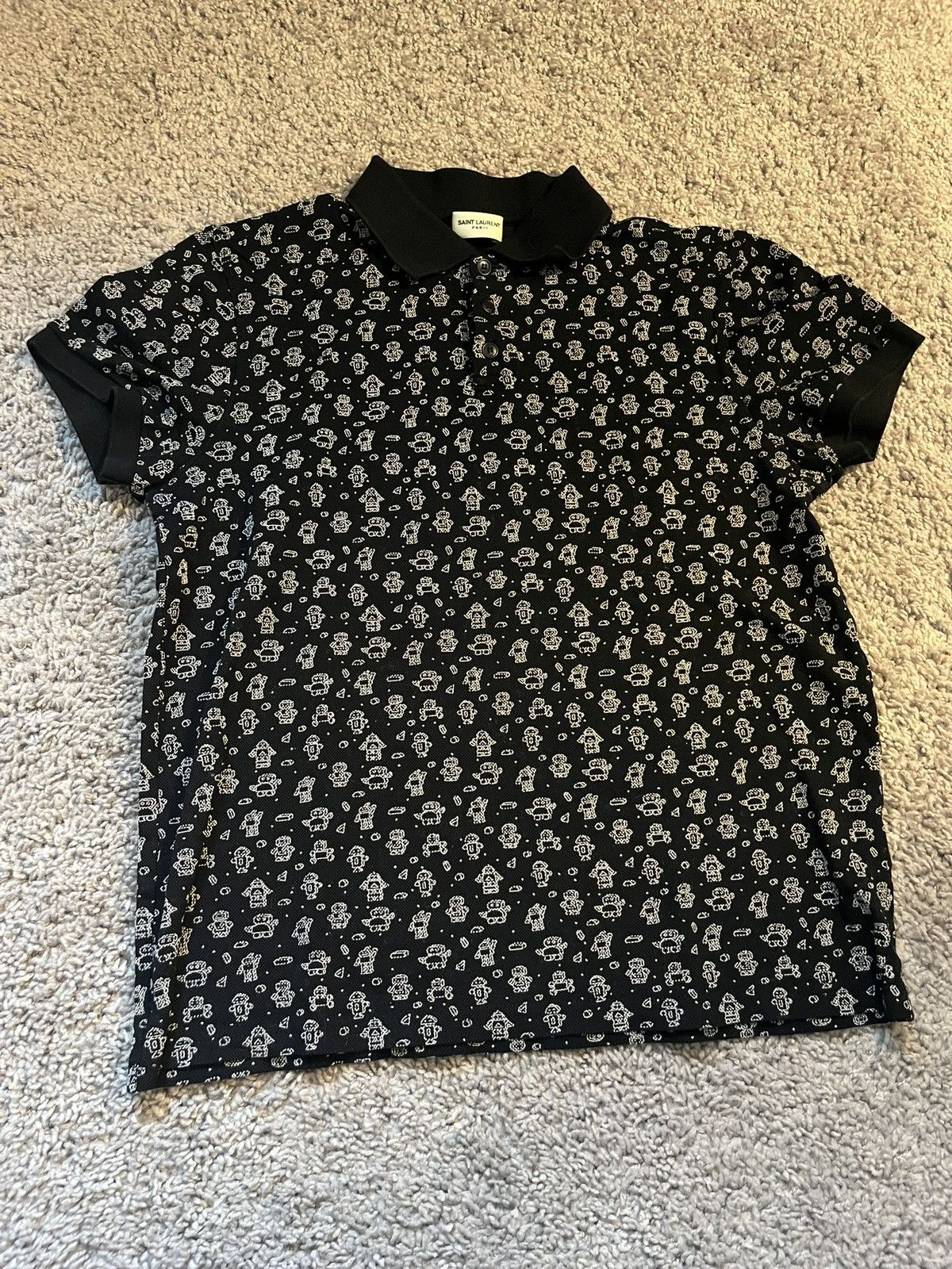 Saint Laurent Paris Saint Laurent Paris Robot Polo Size US S / EU 44-46 / 1 - 1 Thumbnail