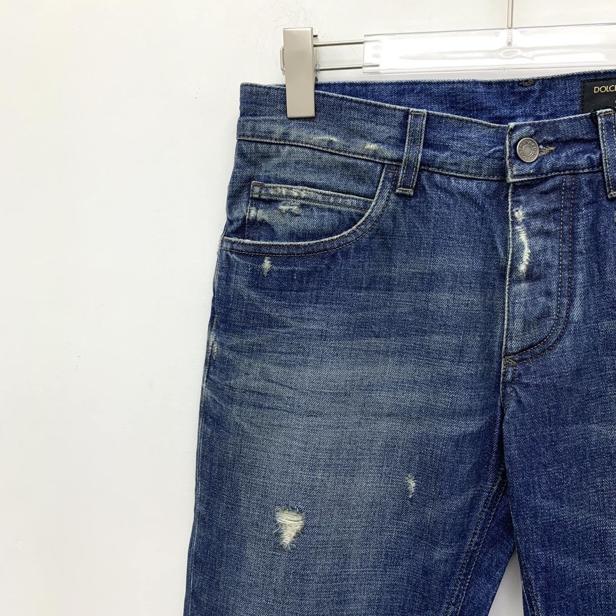 Dolce & Gabbana Dolce Gabbana Washed Distressed Cotton Denim Pants K26WX Size US 30 / EU 46 - 3 Thumbnail