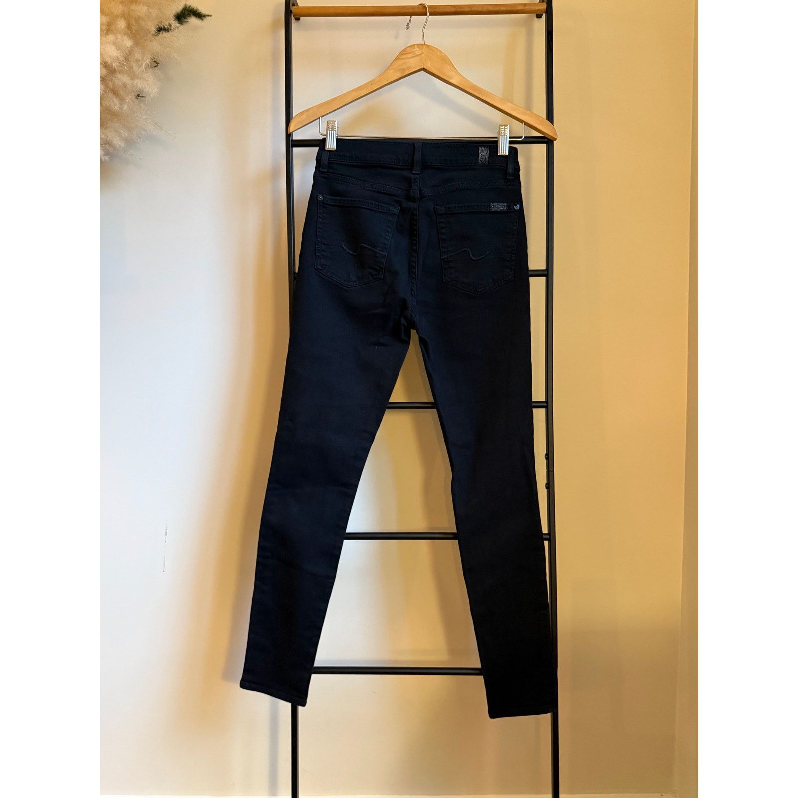 7 For All Mankind 7 For All Mankind Black Denim Jeans - Size 27 - Excellent! Size 27" / US 4 / IT 40 - 4 Thumbnail