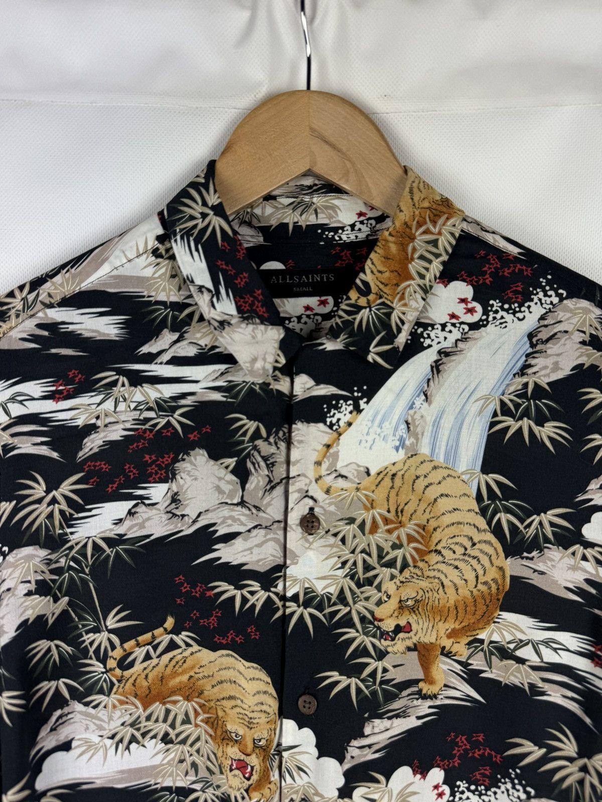 Allsaints × Japanese Brand Allsaints Sumatra LS Overprinted Viscose Button Up Shirt Size US S / EU 44-46 / 1 - 8 Thumbnail