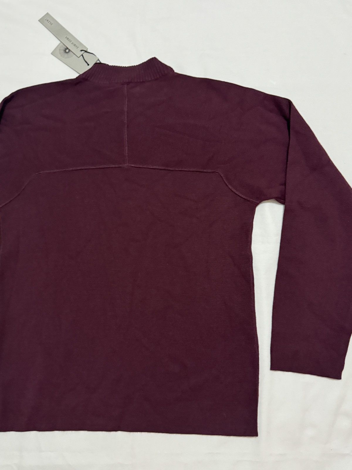 Silent By Damir Doma DAMIR DOMA Silent Cropped Sweater Mock Neck Burgundy Wool Size US M / EU 48-50 / 2 - 10 Thumbnail